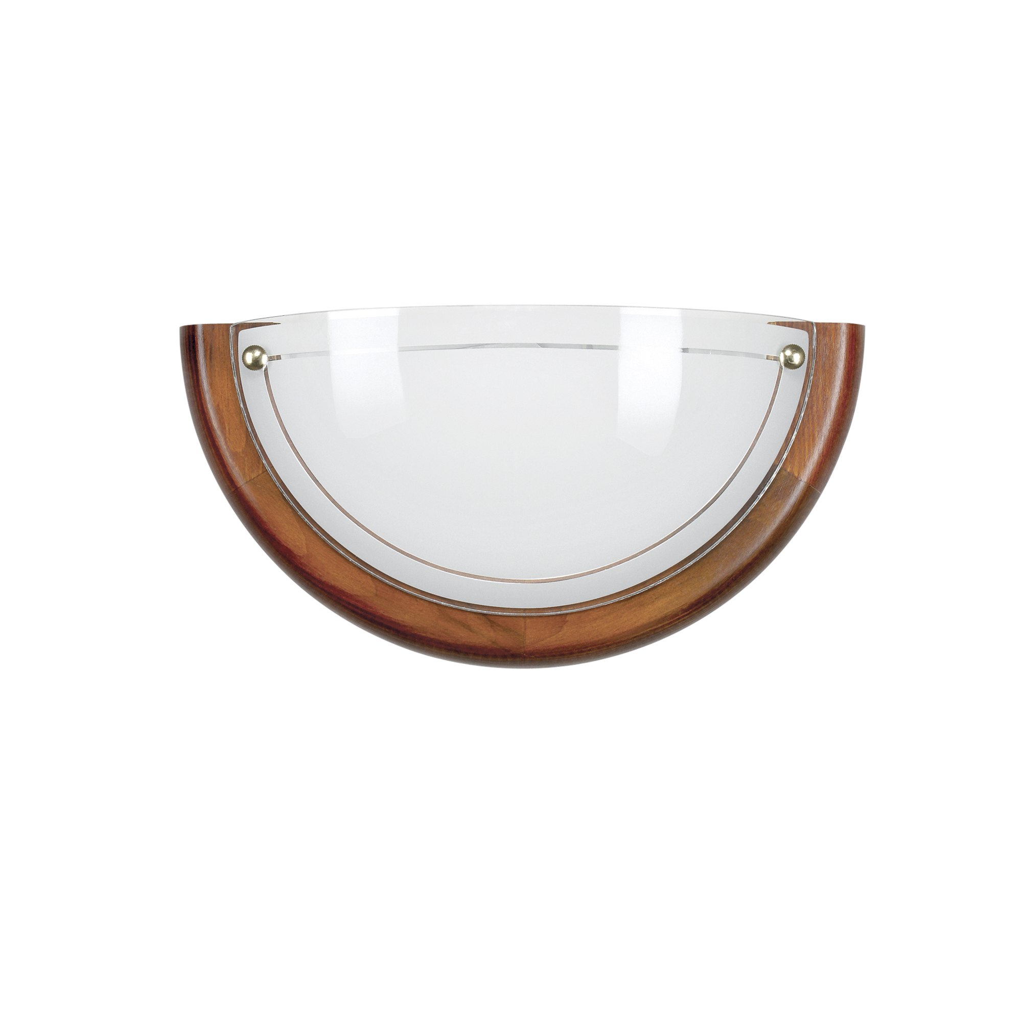 1010 wall light in glass with wooden frame 30x15 cm - Luce Ambiente e Design