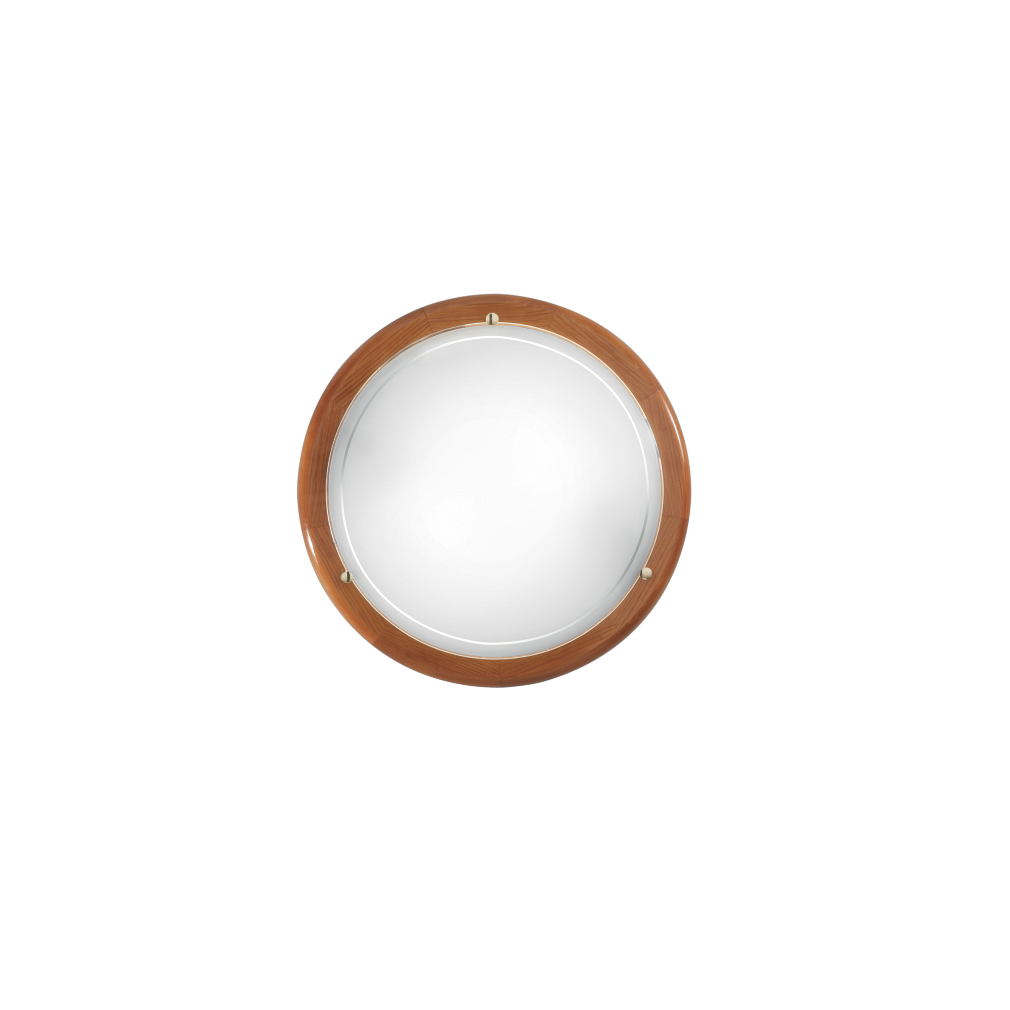 1010 ceiling light in glass with wooden frame Ø 30 cm - Luce Ambiente e Design