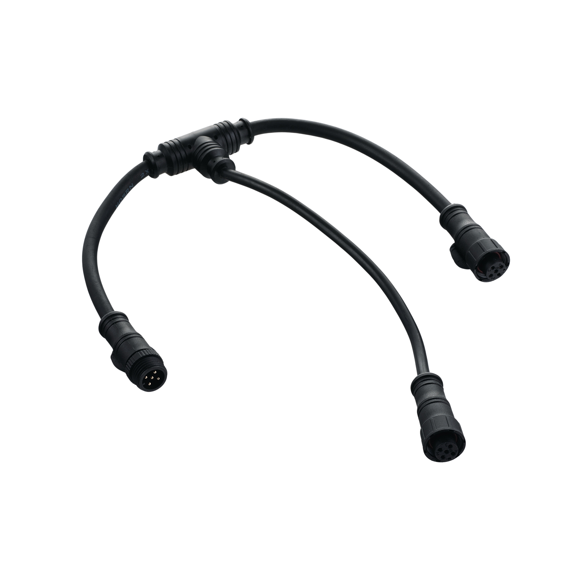 40+20 cm T-connection cable with M+F+F connector - Intec