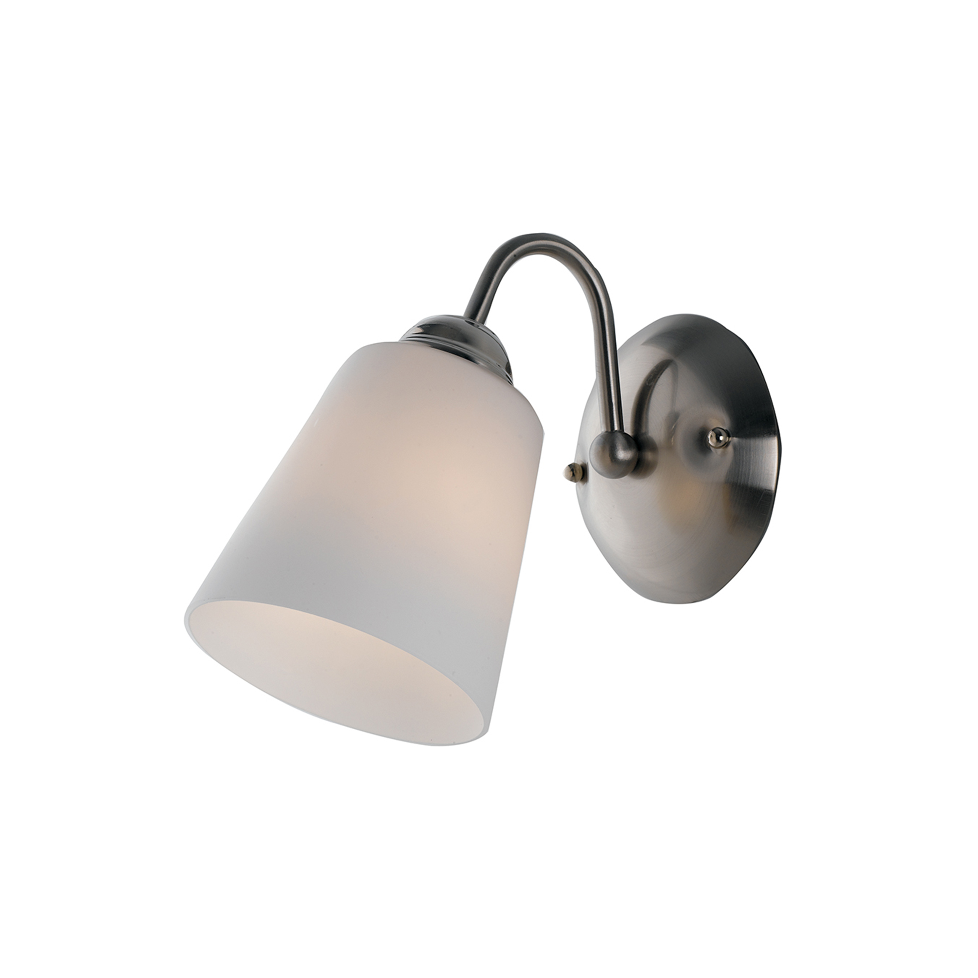 1162 wall light in nickel metal with glass diffuser - Luce Ambiente e Design