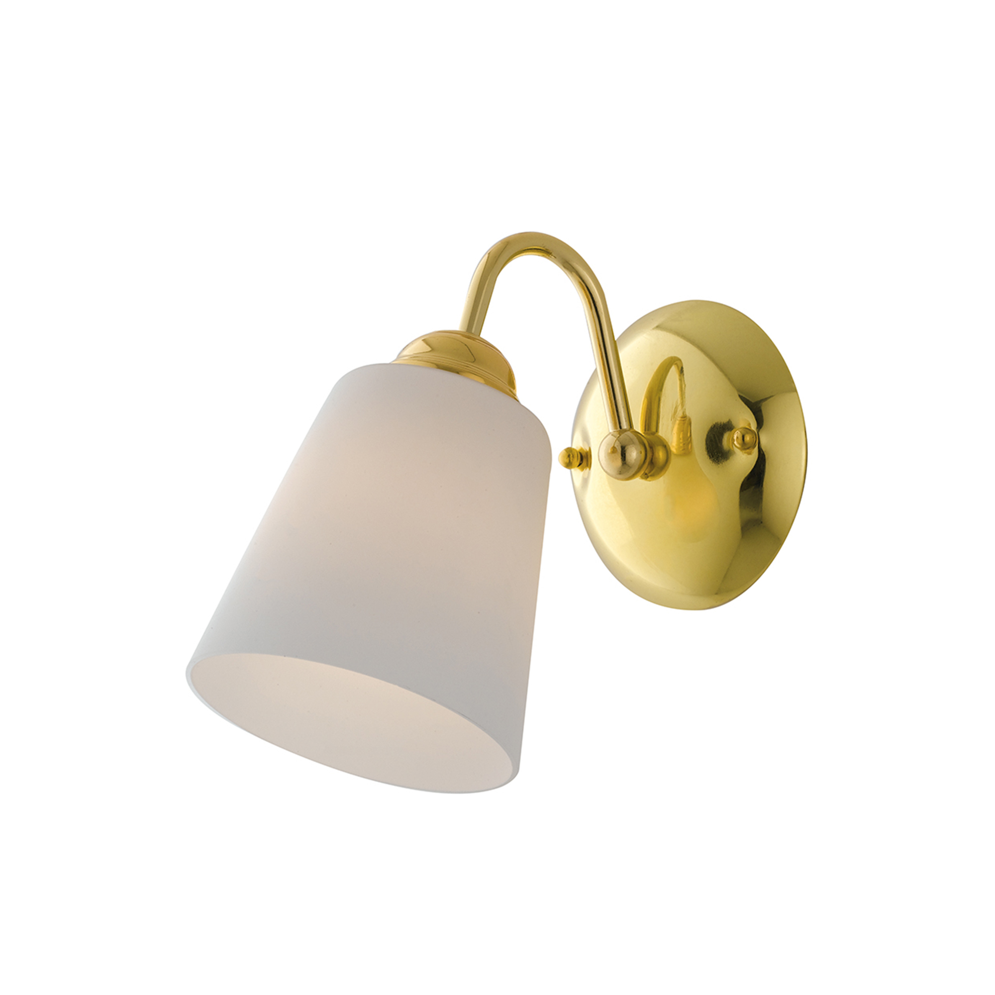 1162 wall light in gold metal with glass diffuser - Luce Ambiente e Design