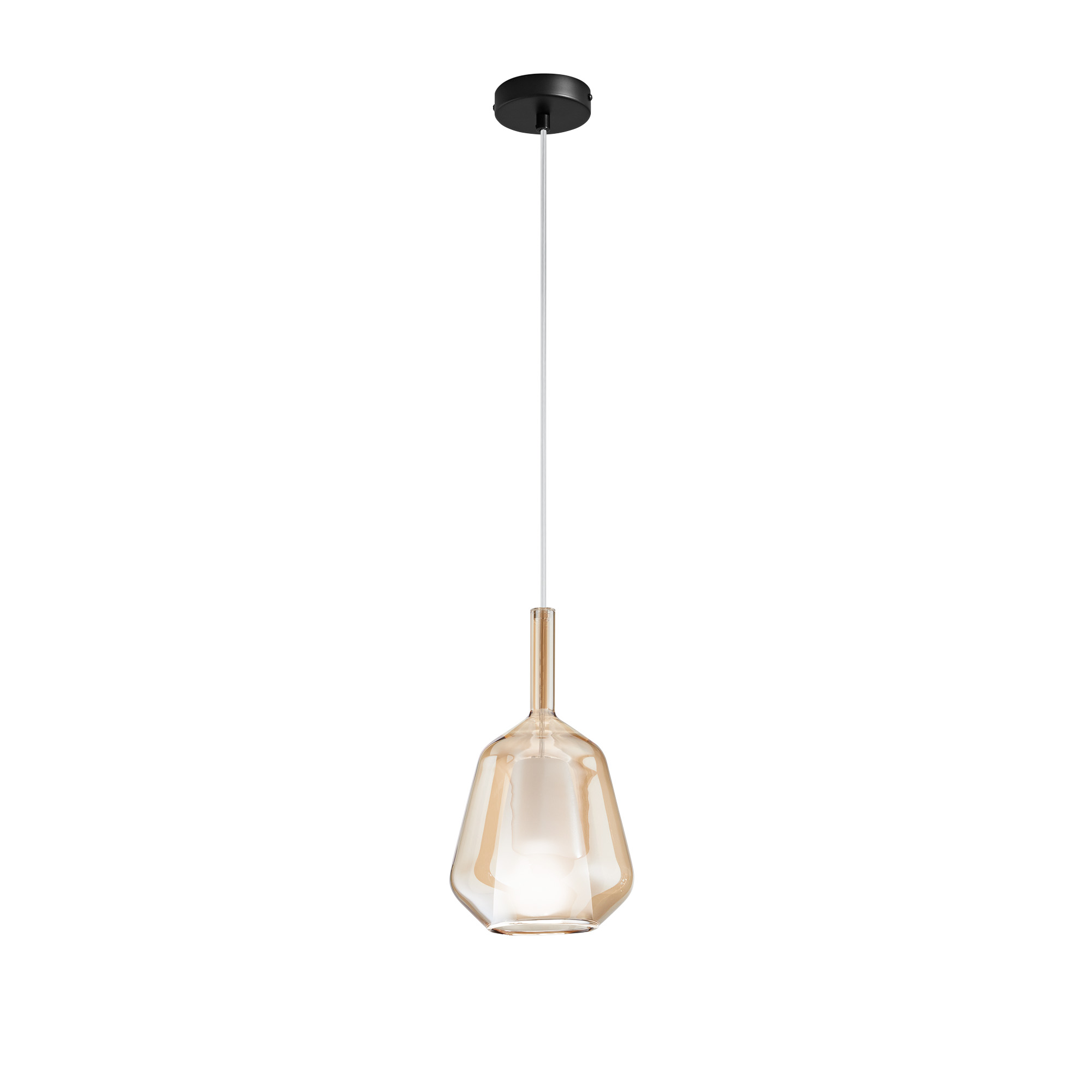 PIREX pendant in amber glass Ø 18 cm - Luce Ambiente e Design