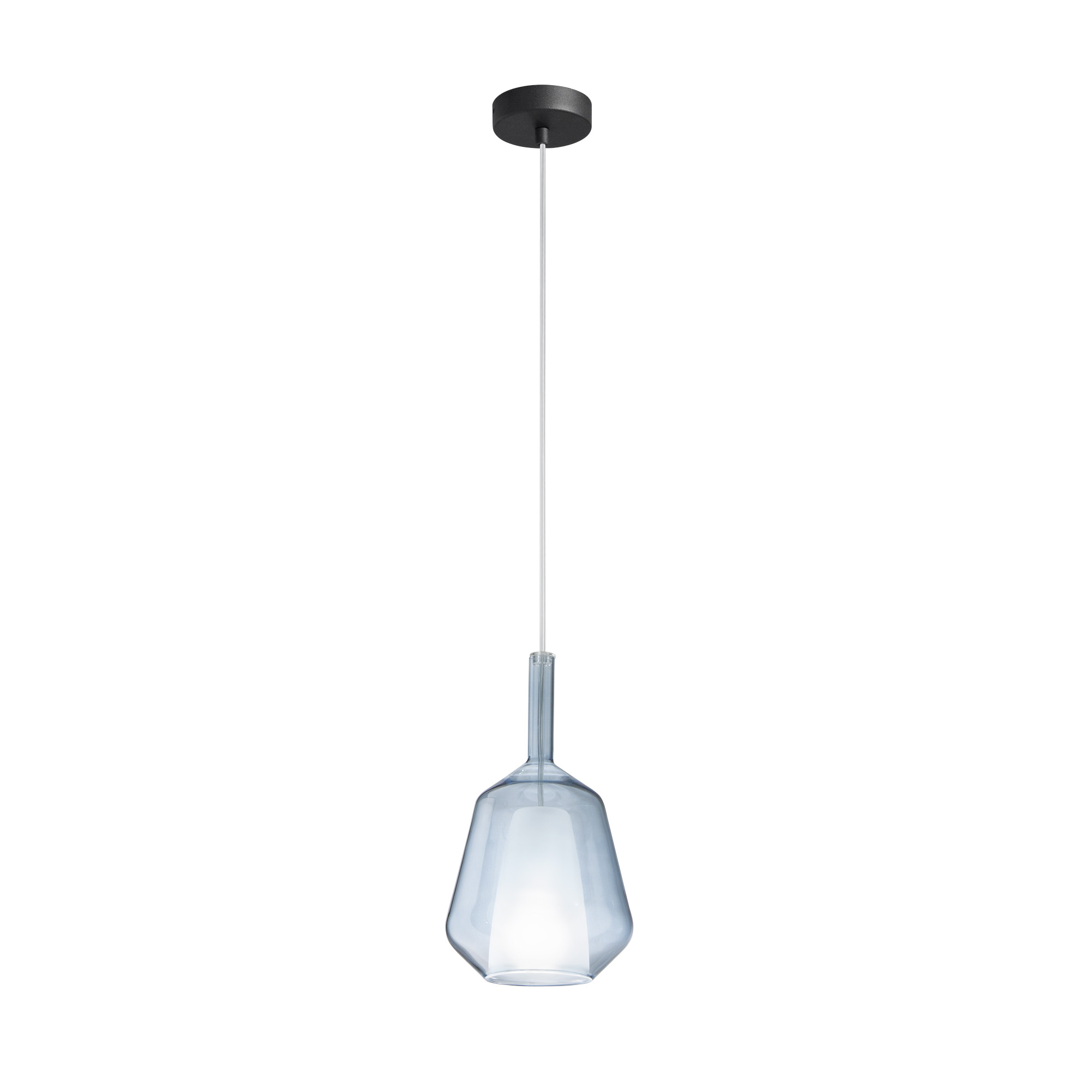 PIREX pendant in aquamarine glass Ø 18 cm - Luce Ambiente e Design