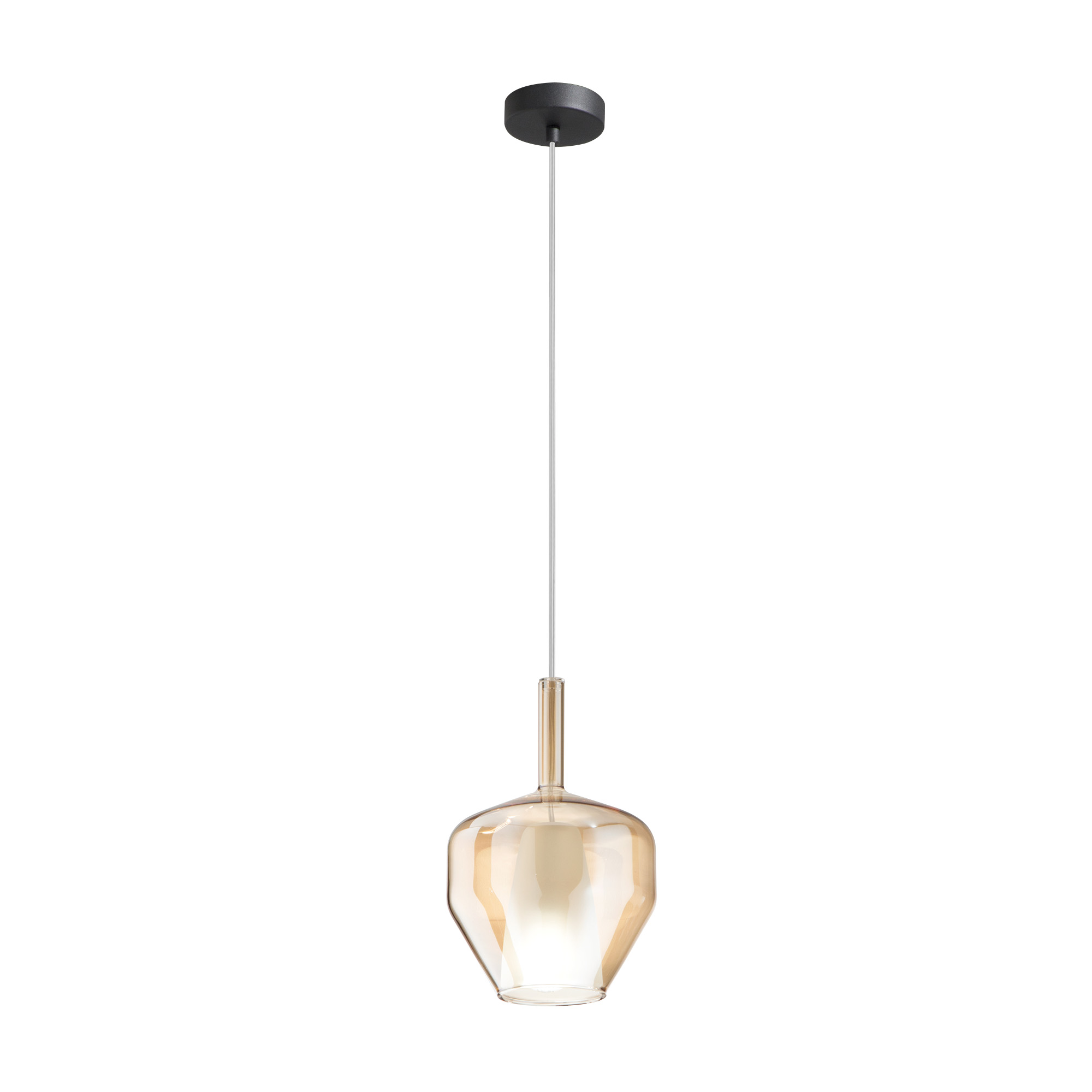 PIREX pendant in amber glass Ø 20 cm - Luce Ambiente e Design