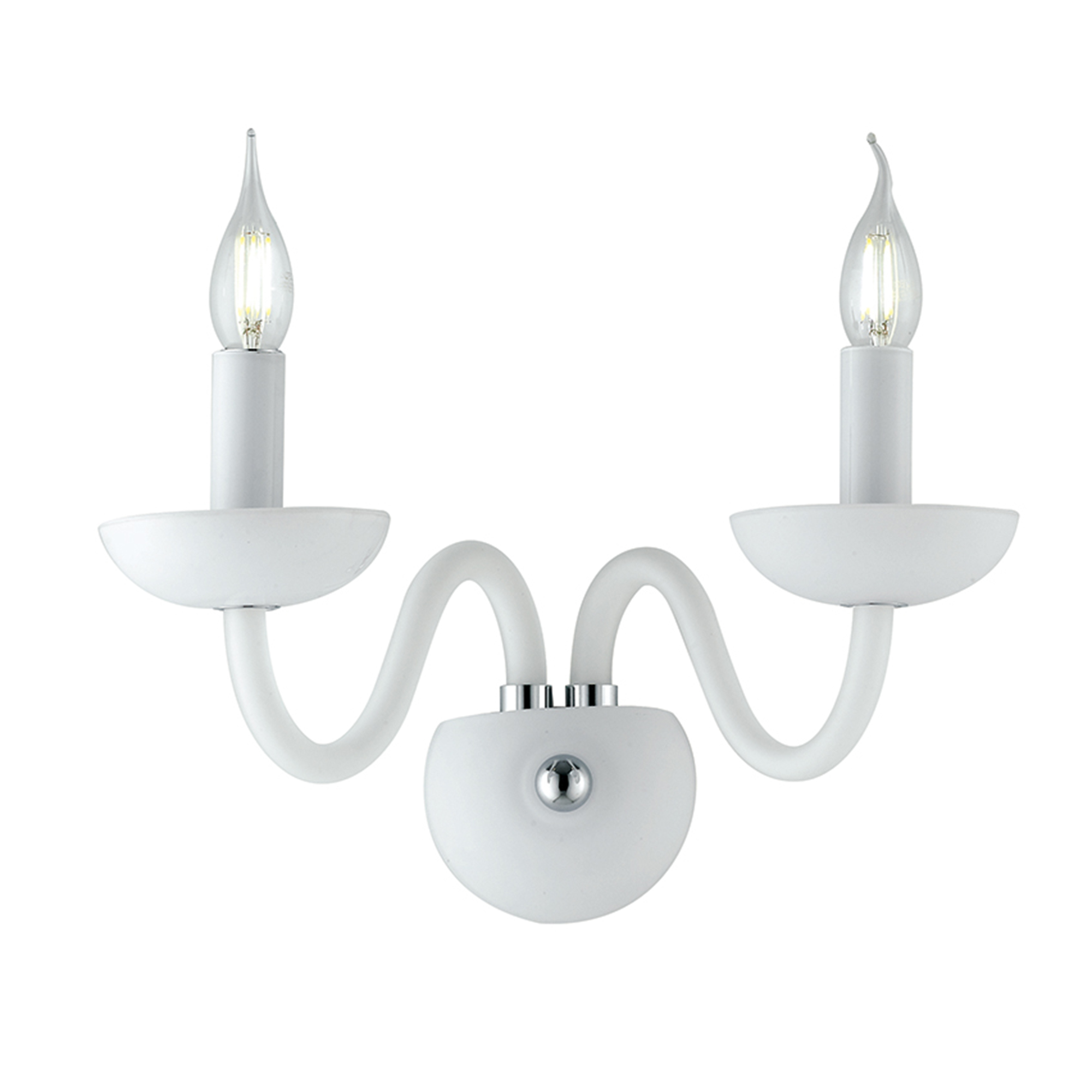 ALFIERE wall light in white blown glass with two lights - Luce Ambiente e Design