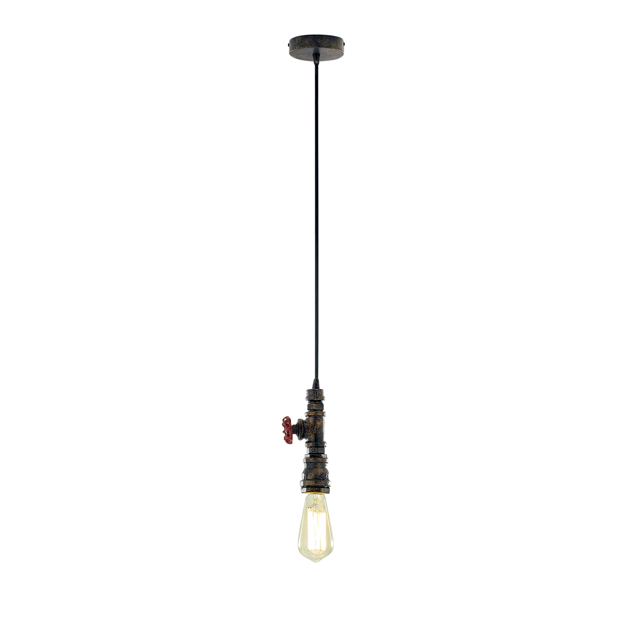 AMARCORD pendant light in aged rust metal - Luce Ambiente e Design