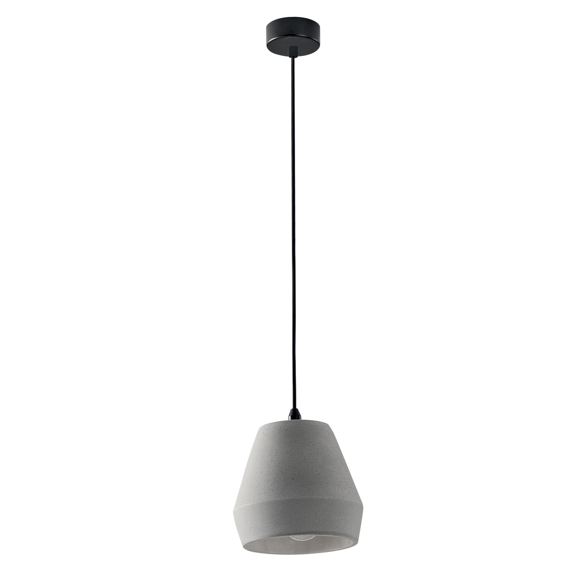 ANDO inverted cone pendant light in grey concrete - Luce Ambiente e Design