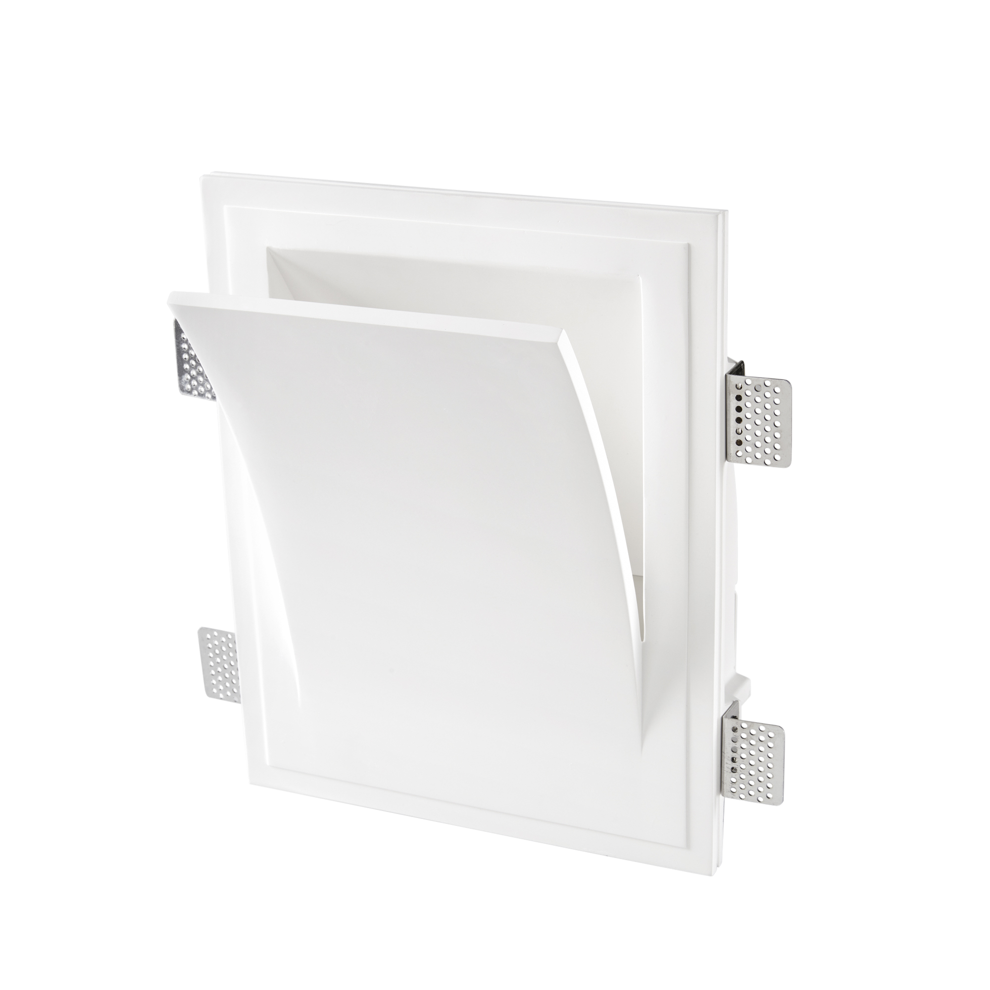 ANIMA recessed wall light in paintable white plaster with E14 socket - Intec