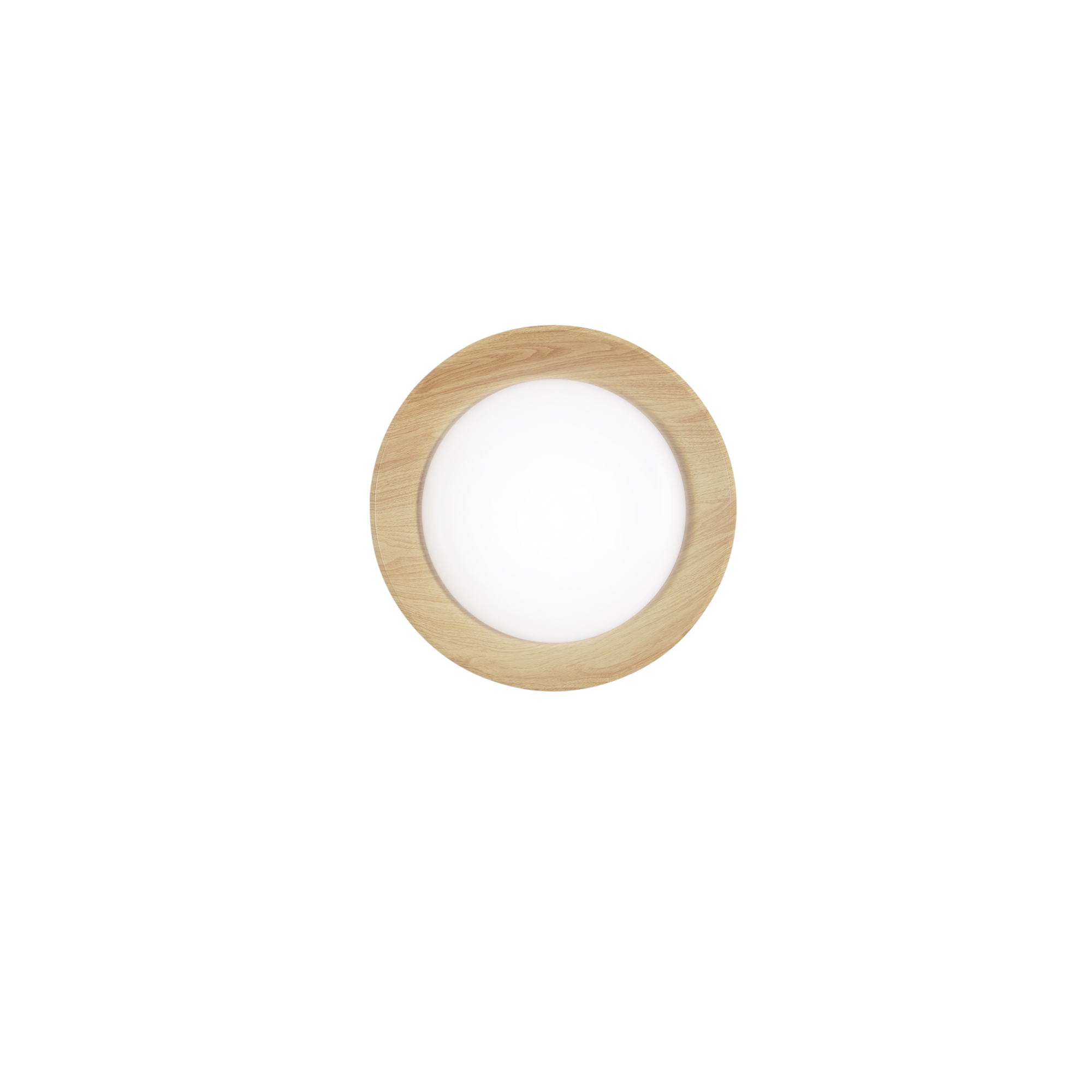 ARKA LED ceiling light in white metal and wood - CCT - Ø 40 cm - Luce Ambiente e Design