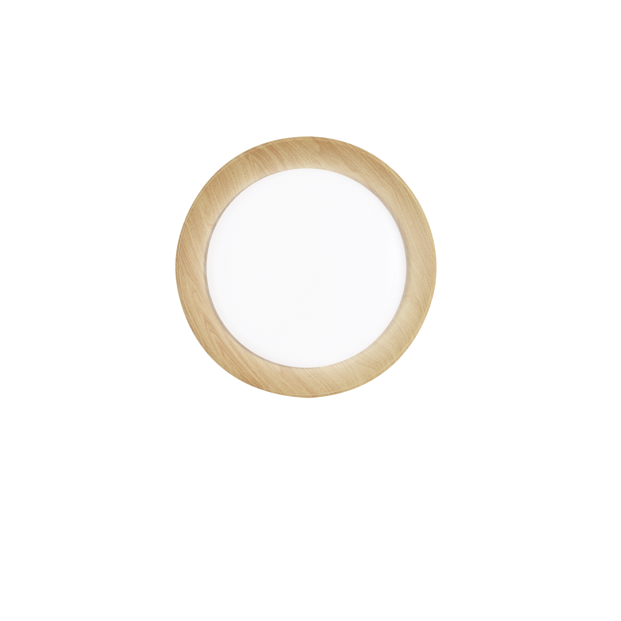 ARKA LED ceiling light in white metal and wood - CCT - Ø 50 cm - Luce Ambiente e Design