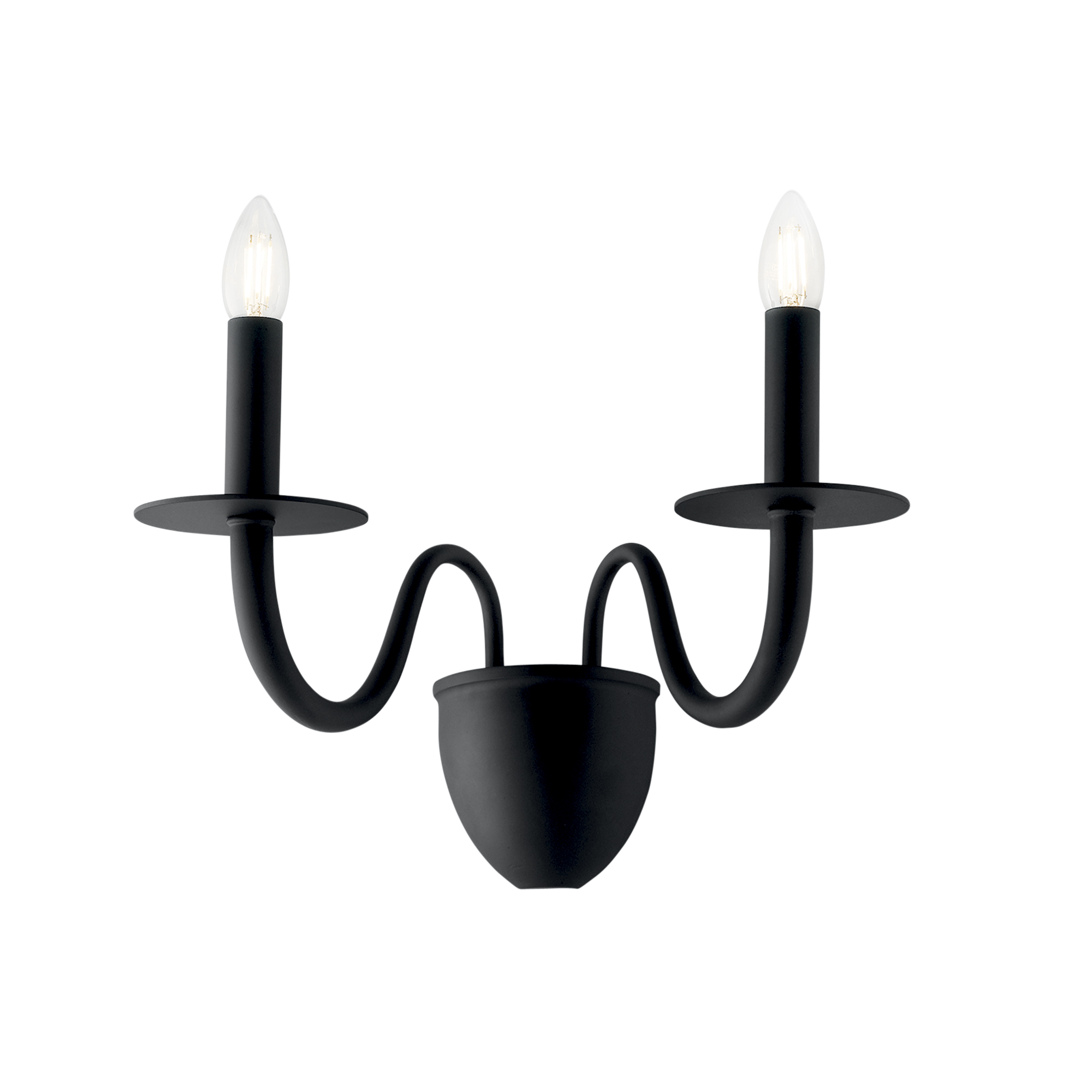 ARMSTRONG wall light in black metal with two lights - Luce Ambiente e Design