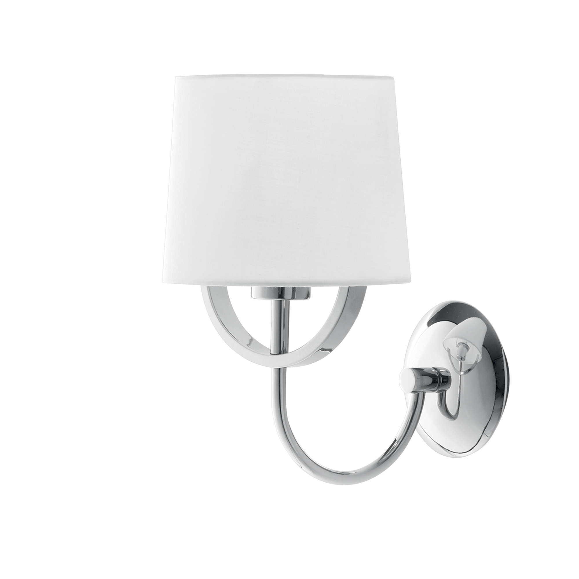 "ASTORIA wall light in chromed metal with fabric shade" - Luce Ambiente e Design