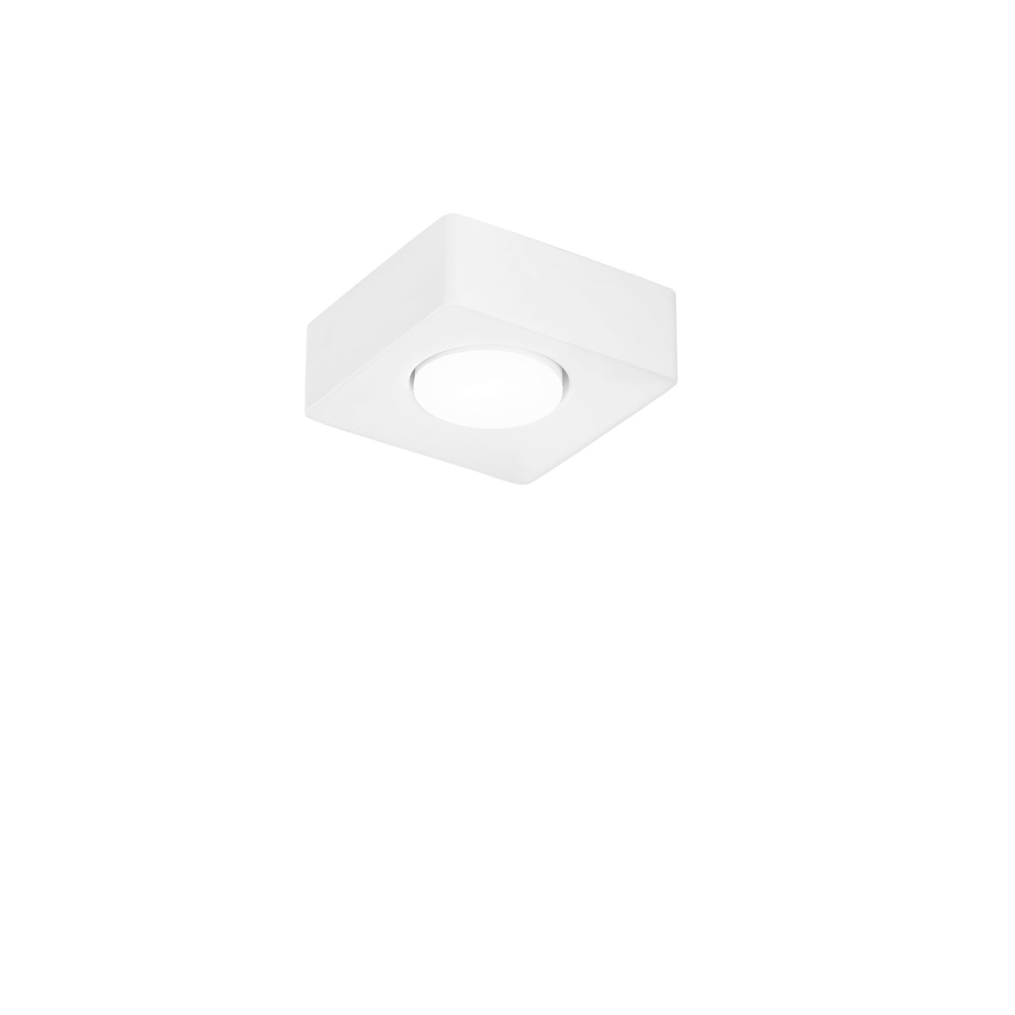 ATHEN square ceiling light in paintable plaster - Luce Ambiente e Design