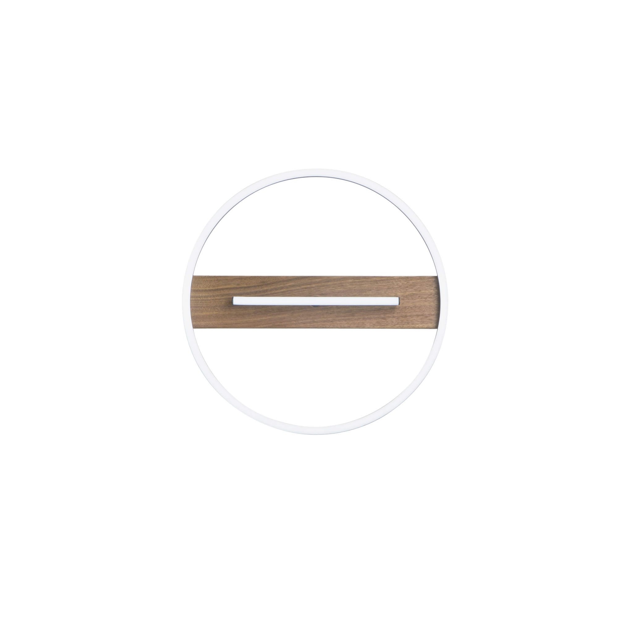 AZIMUTH LED ceiling light with wooden base, metal structure and adjustable light rod, CCT, Ø 40.5 cm - Luce Ambiente e Design