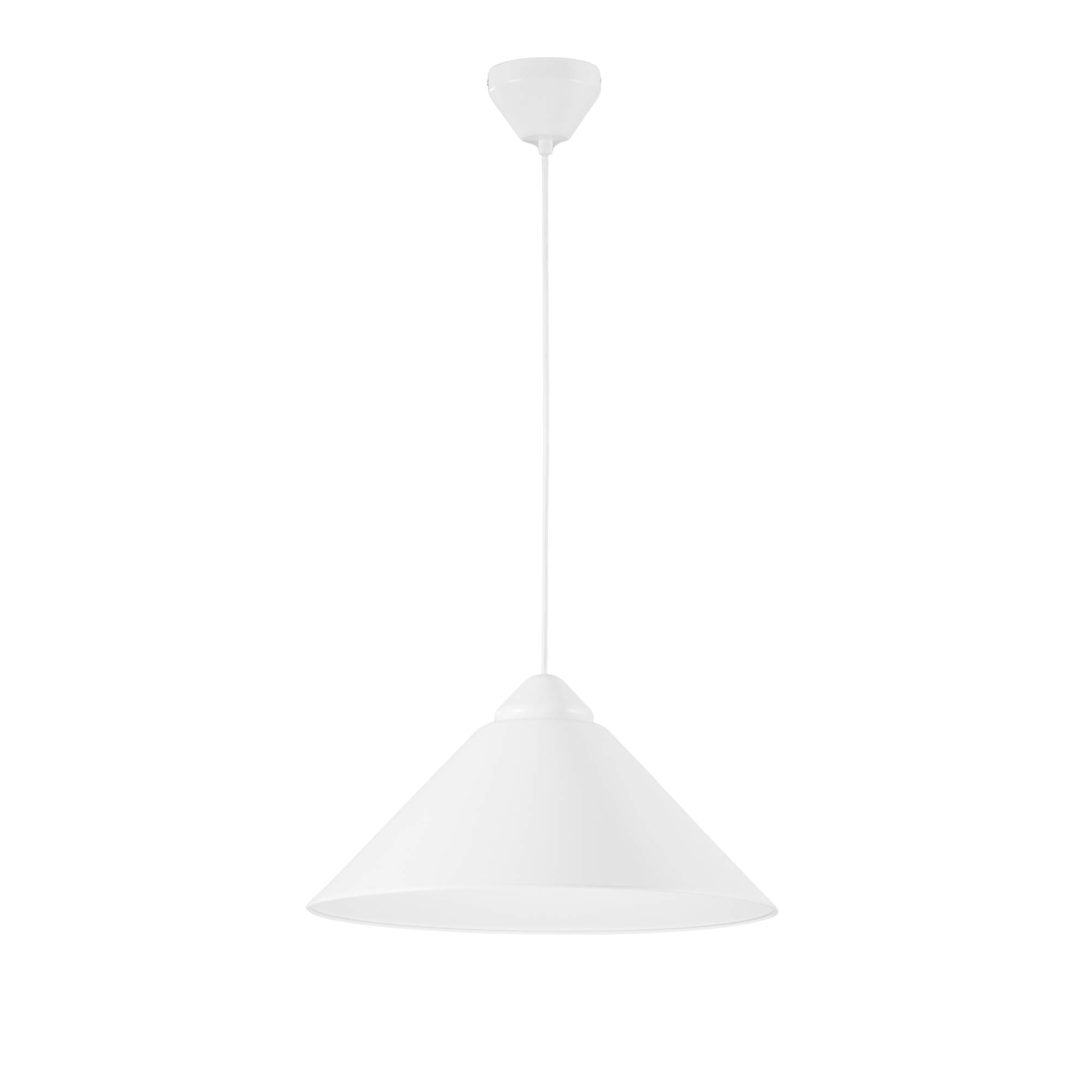 BIGBANG pendant light with cone diffuser in white metal - Luce Ambiente e Design