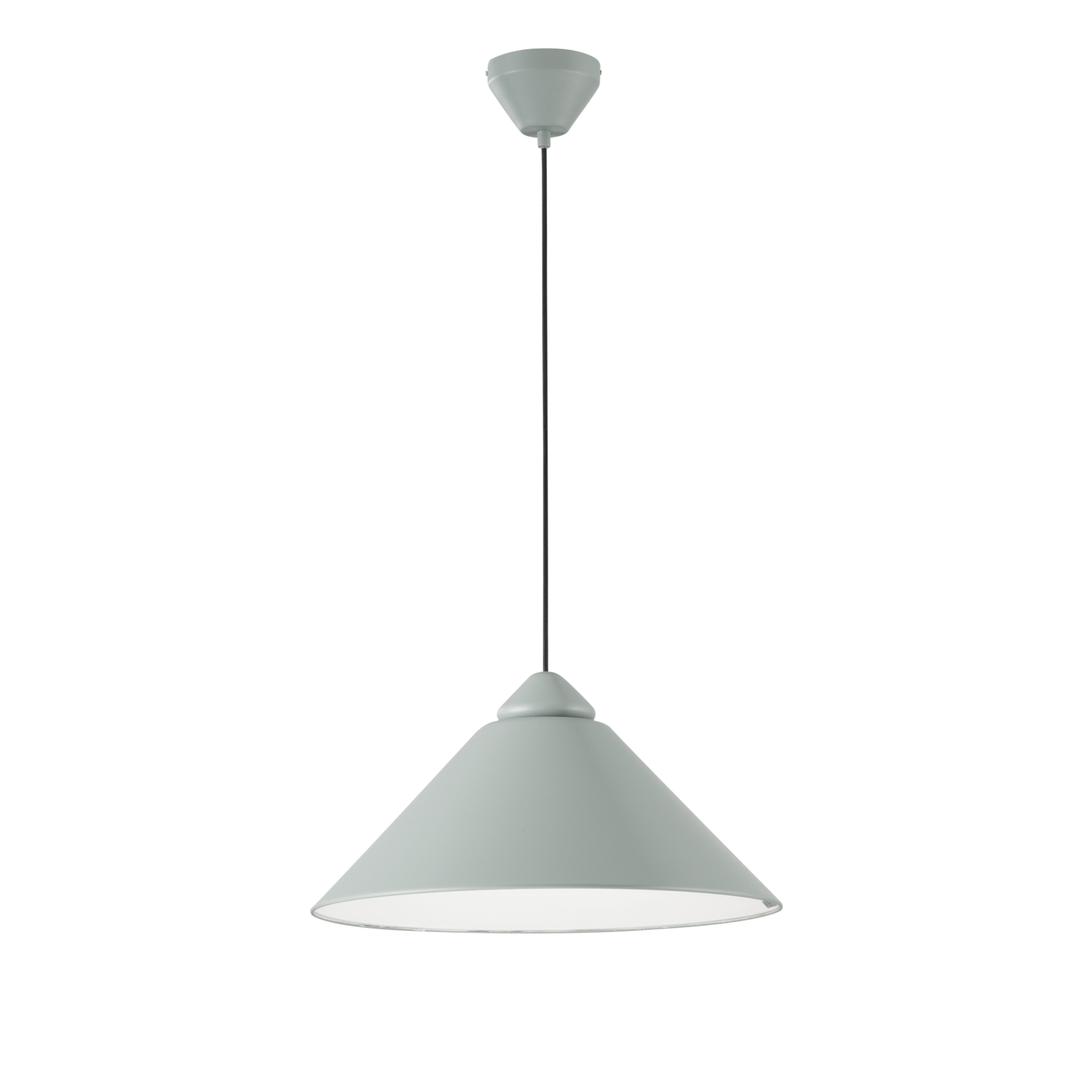 BIGBANG pendant light with cone diffuser in green metal - Luce Ambiente e Design