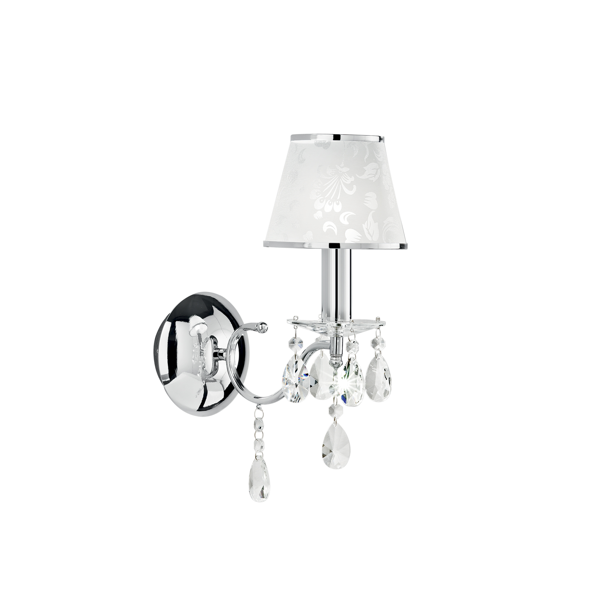 BOEME wall light chrome metal and crystals with glitter shade - Luce Ambiente e Design