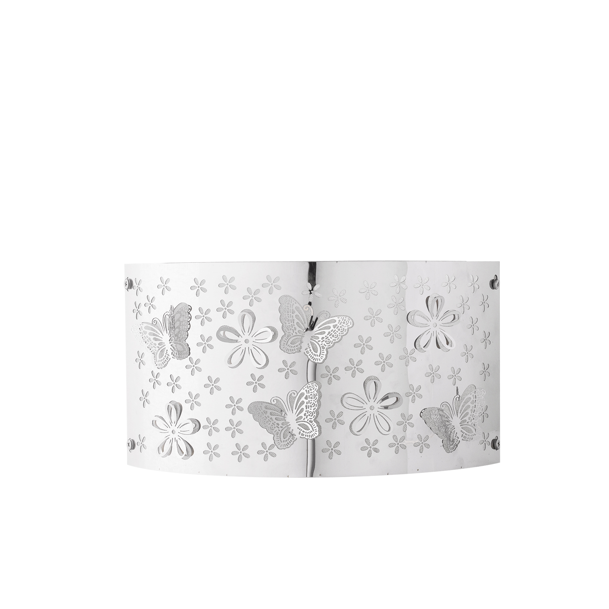 BUTTERFLY wall light in chrome steel with laser decoration - Luce Ambiente e Design
