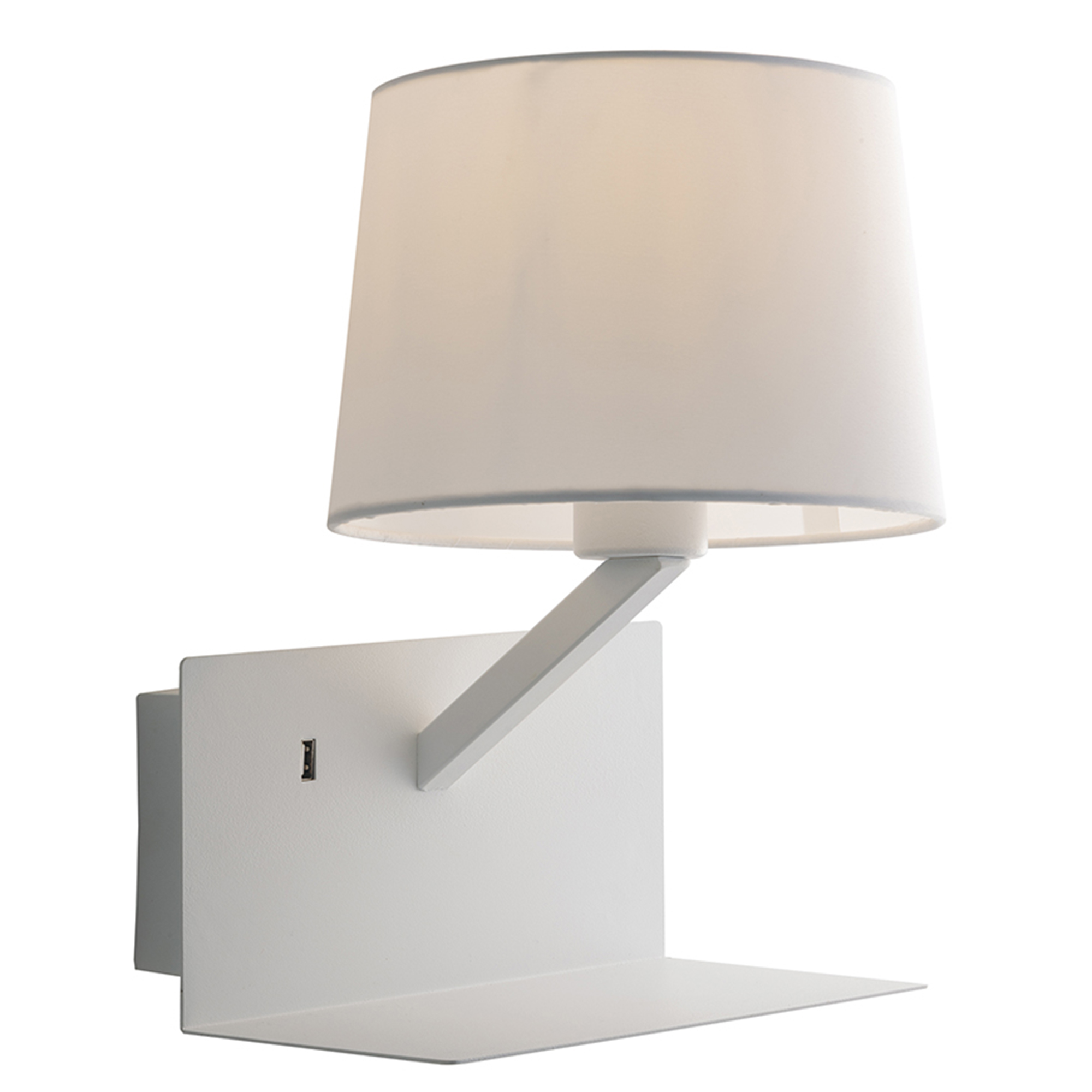 CIAK white metal wall light with USB port - Luce Ambiente e Design