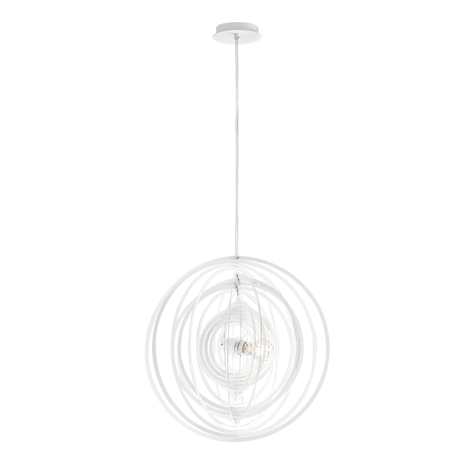 CLUB pendant light in white metal 120x50 cm - Luce Ambiente e Design