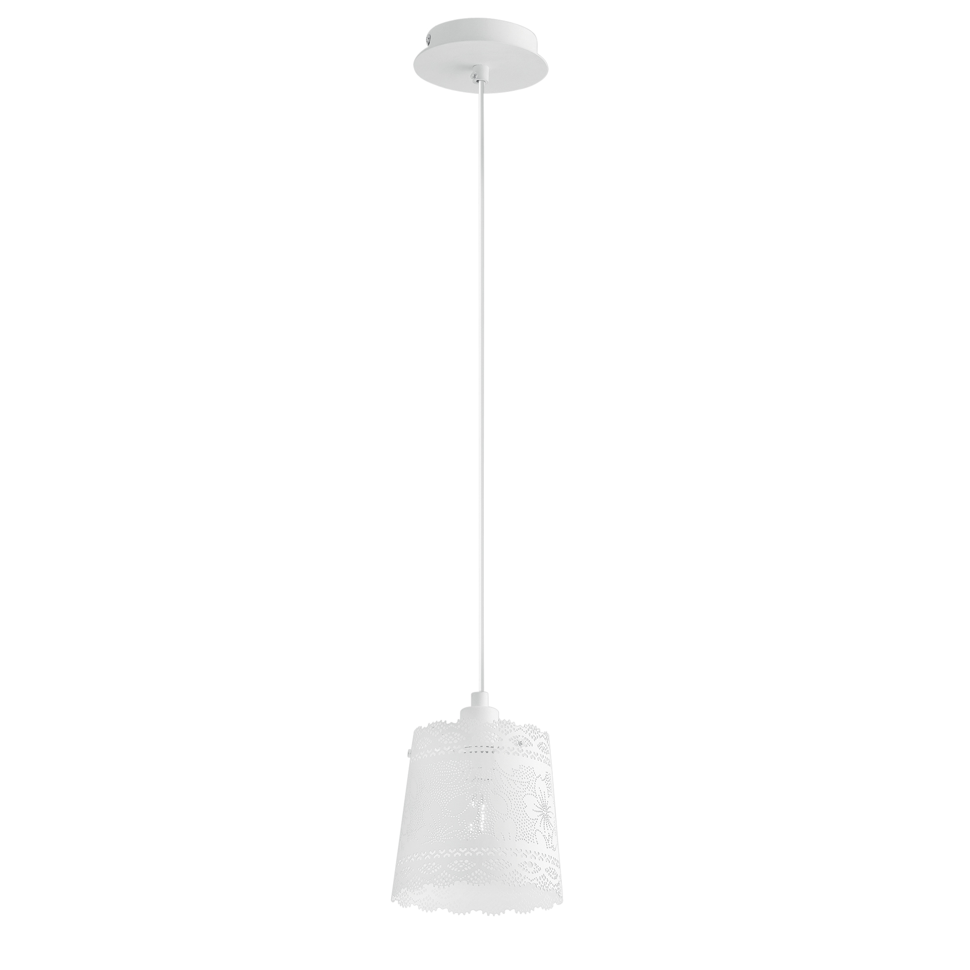 CLUNY pendant light in matte white metal 14 cm - Luce Ambiente e Design
