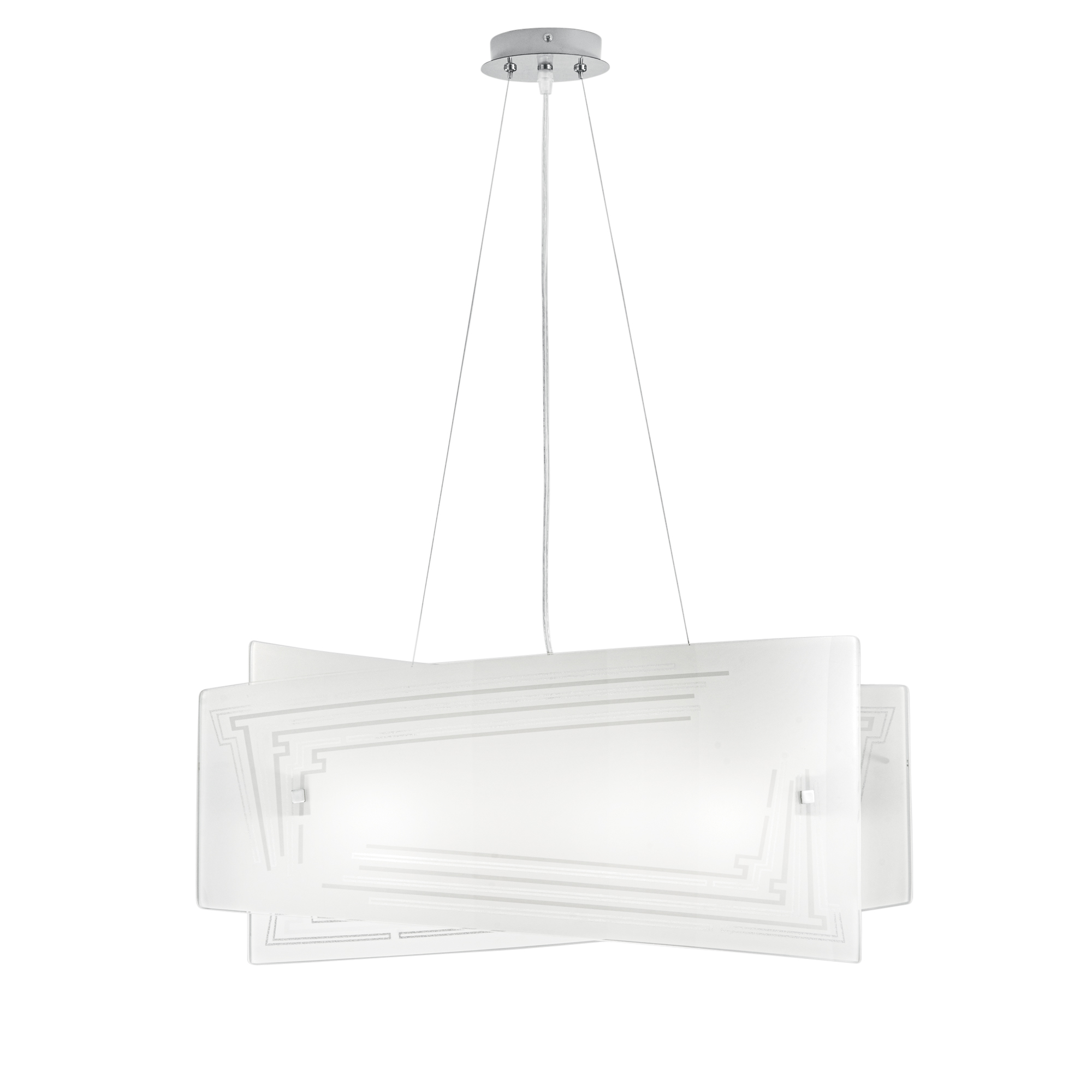 CONCEPT pendant light in white glass 60 cm - Luce Ambiente e Design