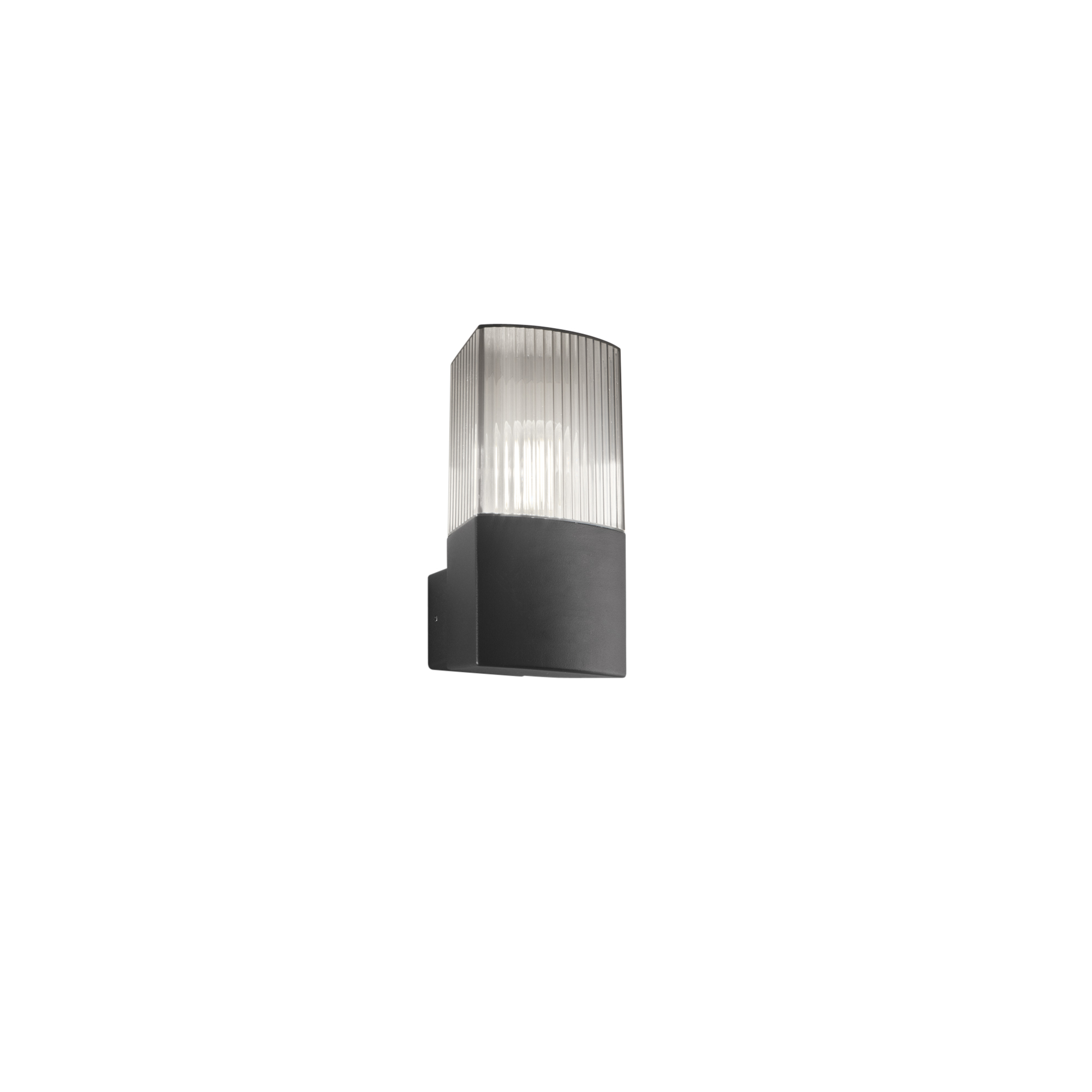 DARK anthracite outdoor wall light with PC diffuser IP54 - Intec