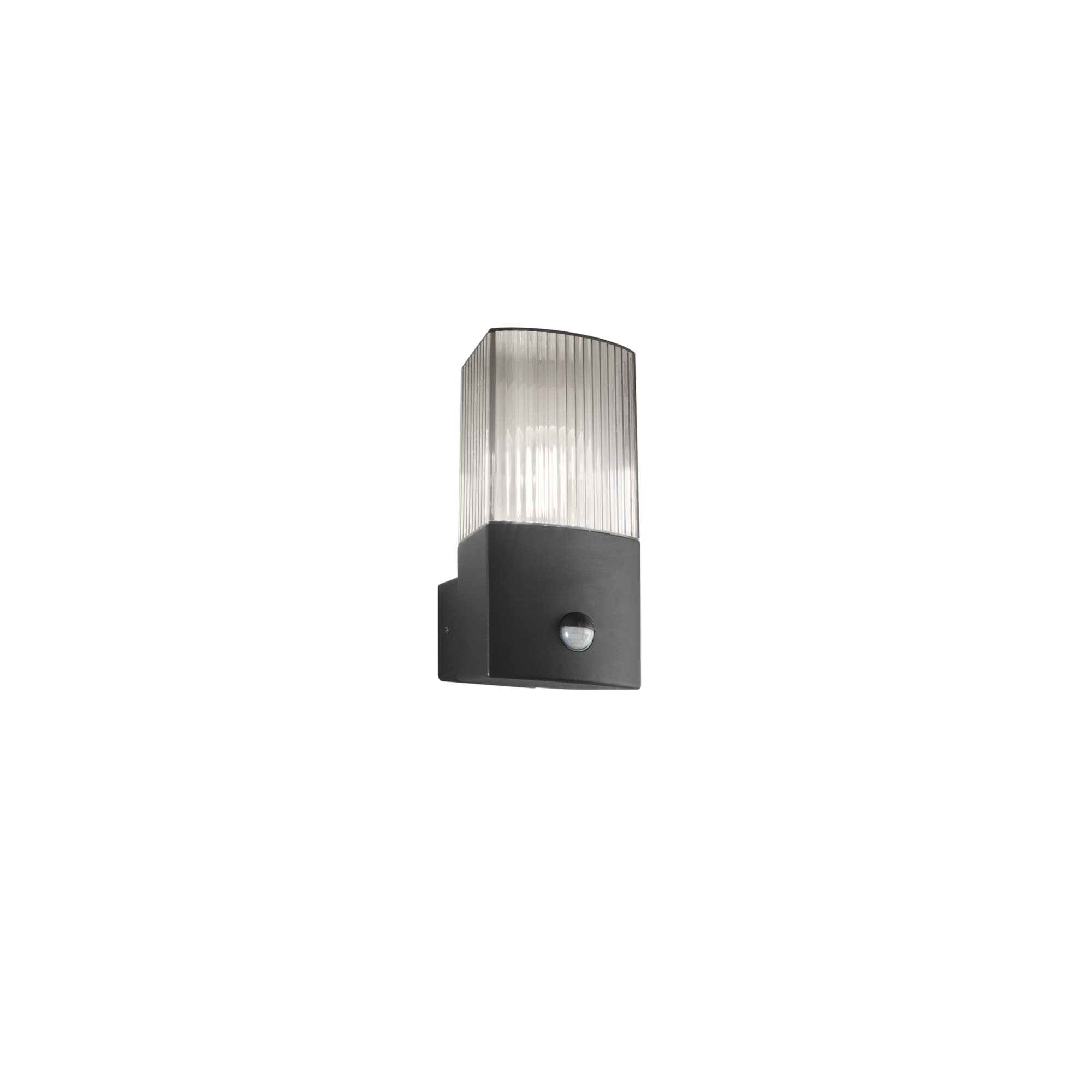 DARK anthracite outdoor wall light with PC diffuser and motion sensor IP54 - Intec