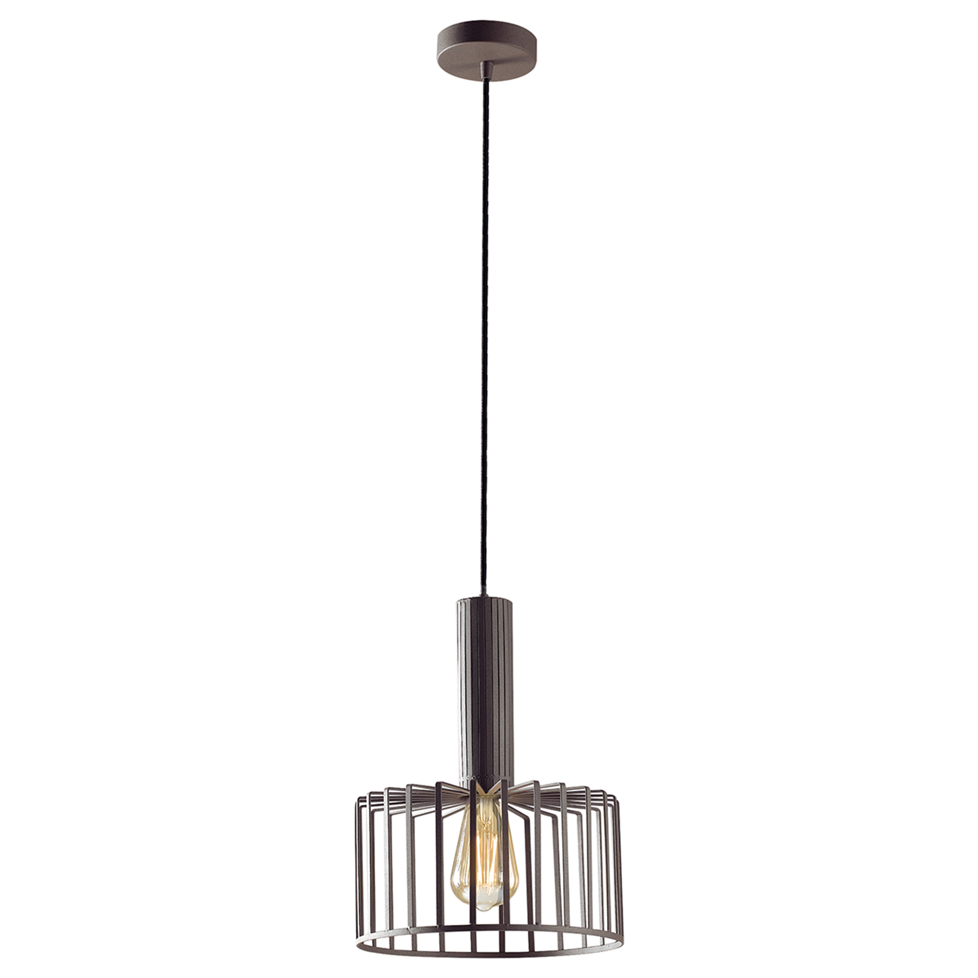 DAYTON pendant chandelier in bronze metal 25 cm - Luce Ambiente e Design