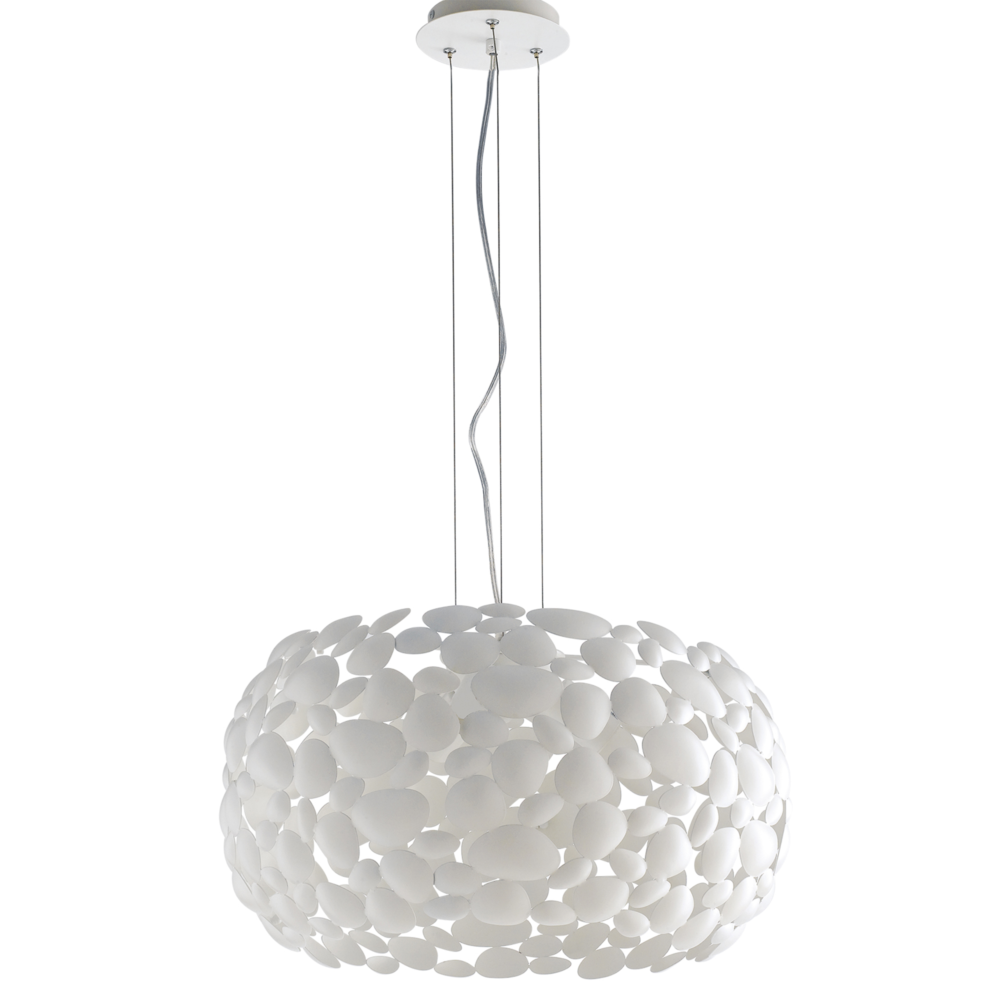 DIONISO pendant chandelier in white metal 48 cm - Luce Ambiente e Design