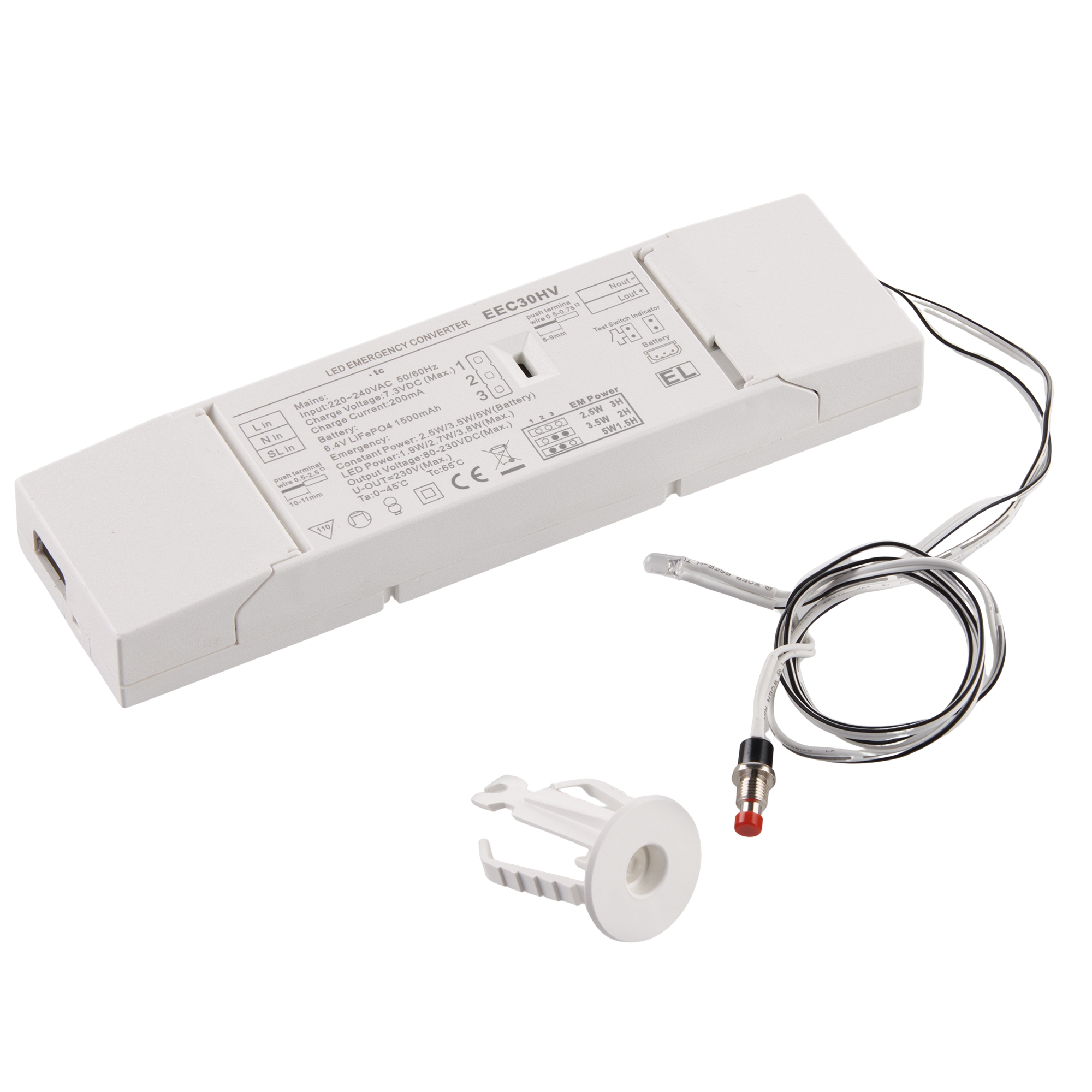 EMERGENCY DRIVER 230V DC 2.5W 3H. 3.5W 2H. 5W 1.5H - Intec