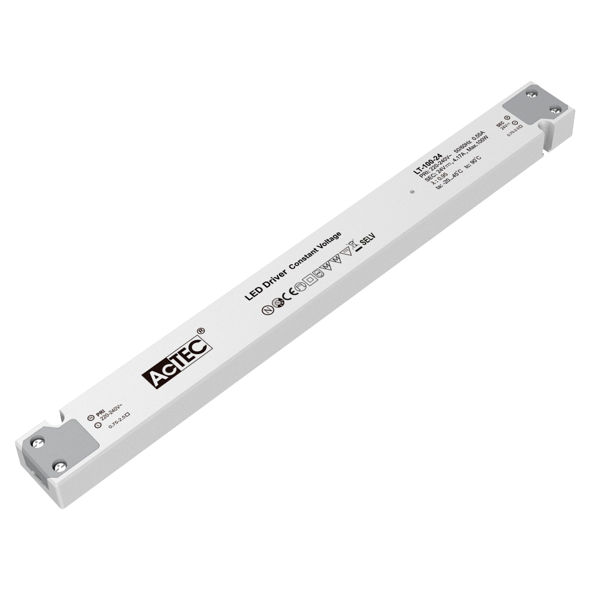 LT DRIVER 24V CONSTANT VOLTAGE 100W 4.17A INPUT AC220-240V - Intec