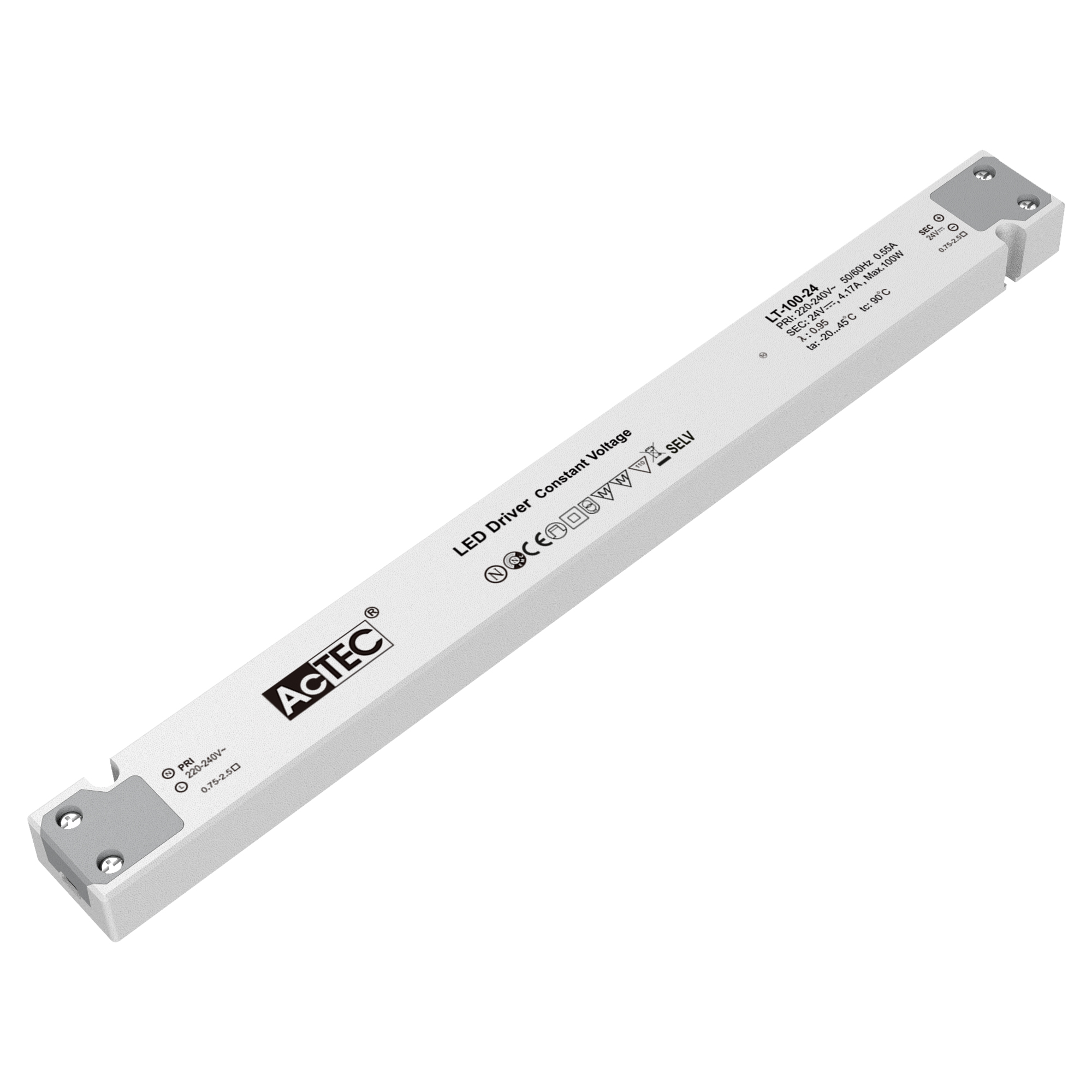 100W driver - Constant voltage Output 48VDC 0-2.08A 100W Input 220 ~ 240V AC - INTEC