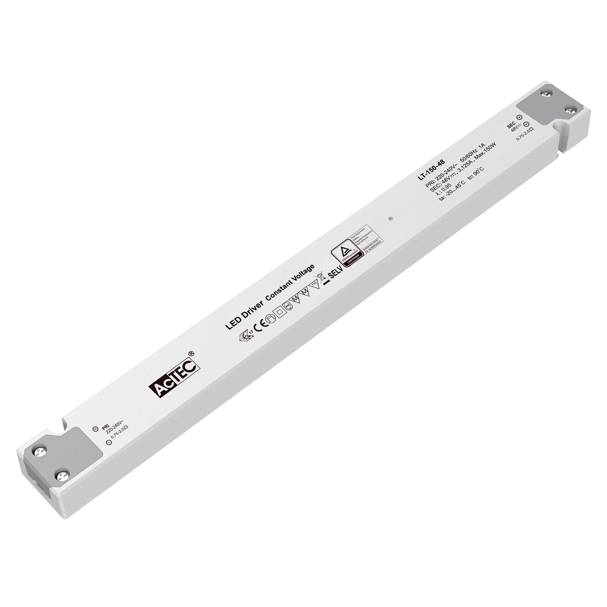 LT DRIVER 24V CONSTANT VOLTAGE 150W 6.25A INPUT AC220-240V - Intec