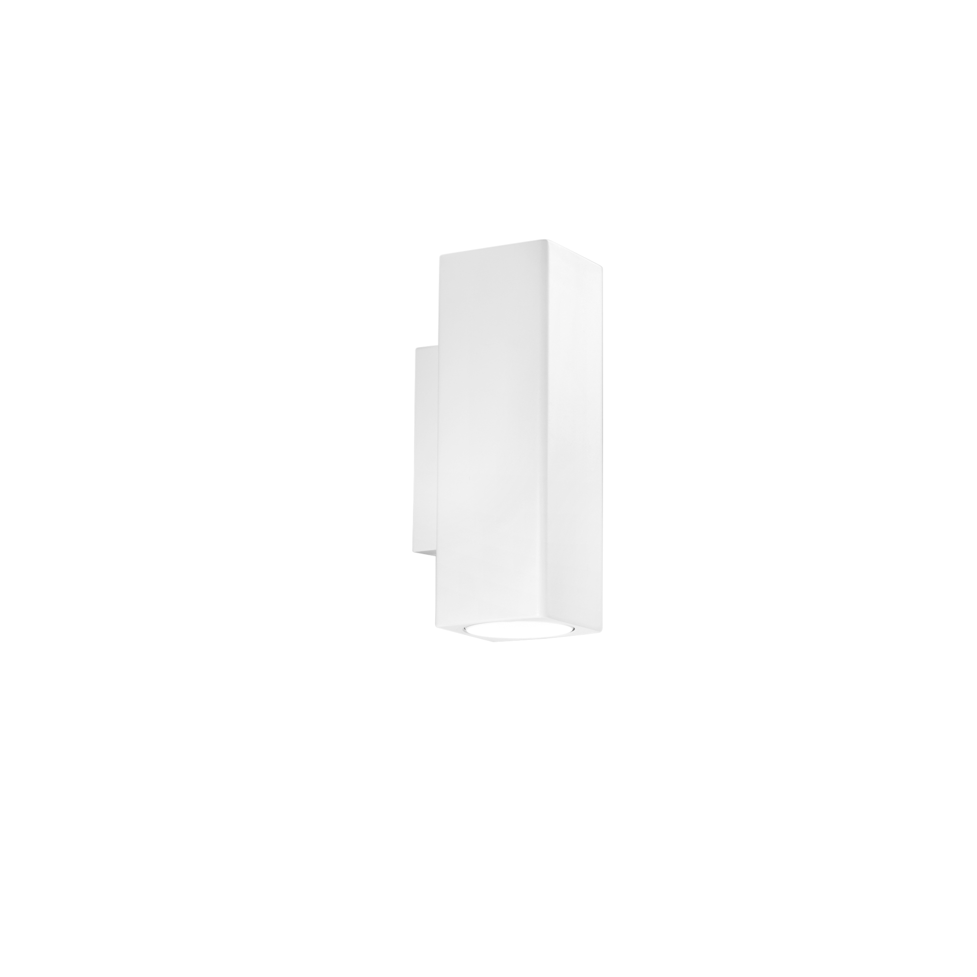 DUDUK square up-and-down wall light in white metal 7 cm - Luce Ambiente e Design