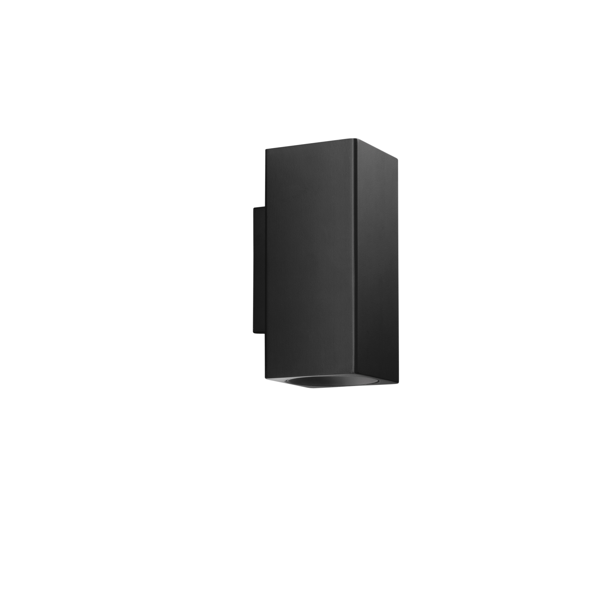 DUDUK square up-and-down wall light in black metal 10 cm - Luce Ambiente e Design