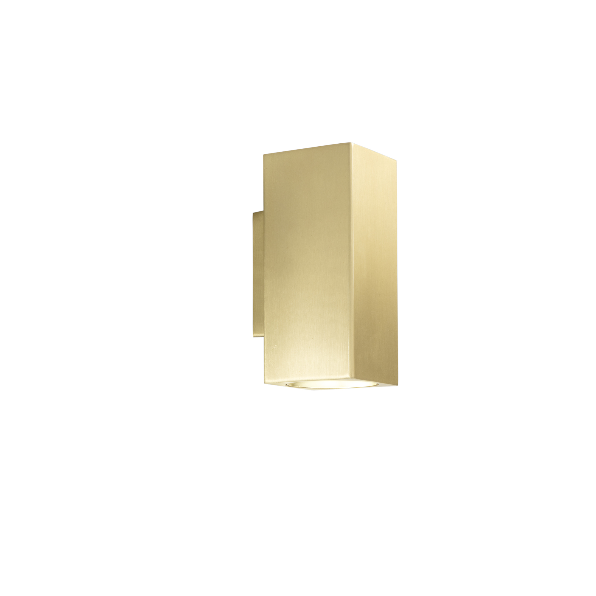DUDUK square up-and-down wall light in gold metal 10 cm - Luce Ambiente e Design