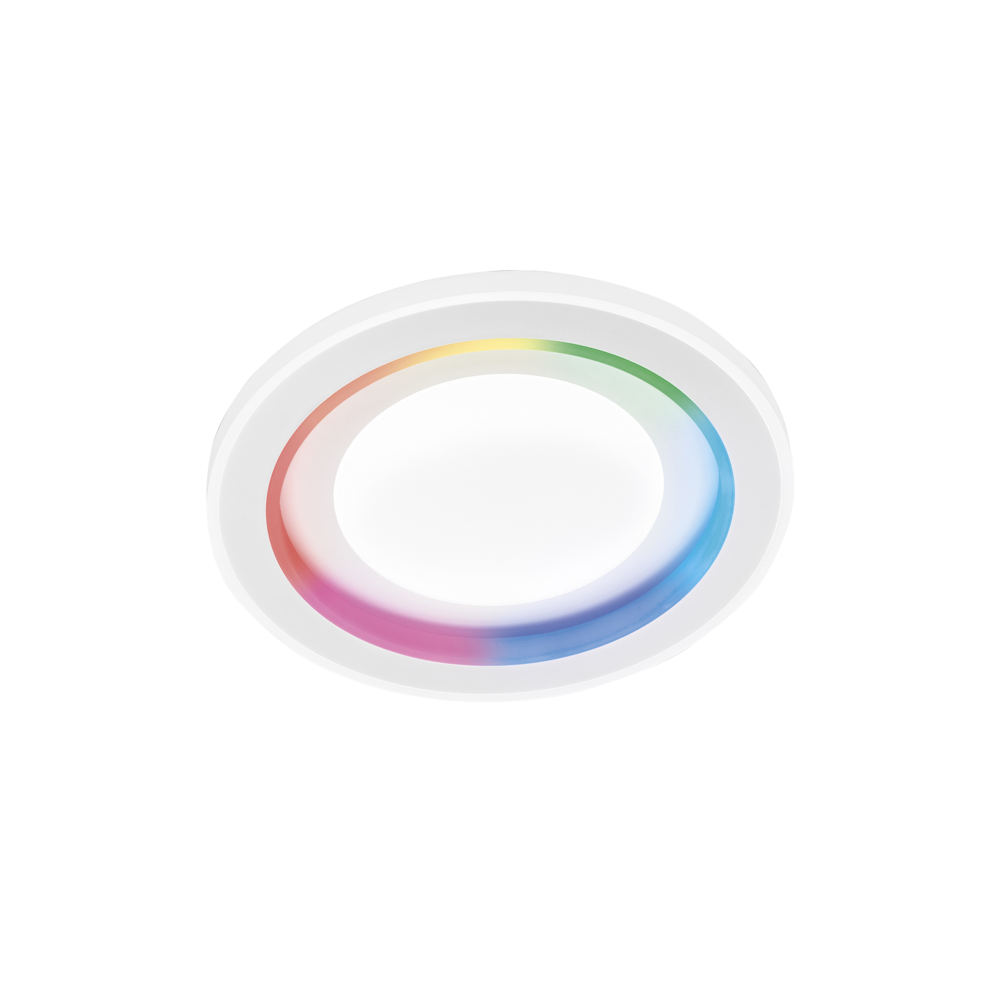 DYGITAL round LED ceiling light in white metal, dimmable, CCT and RGB with remote control - Luce Ambiente e Design