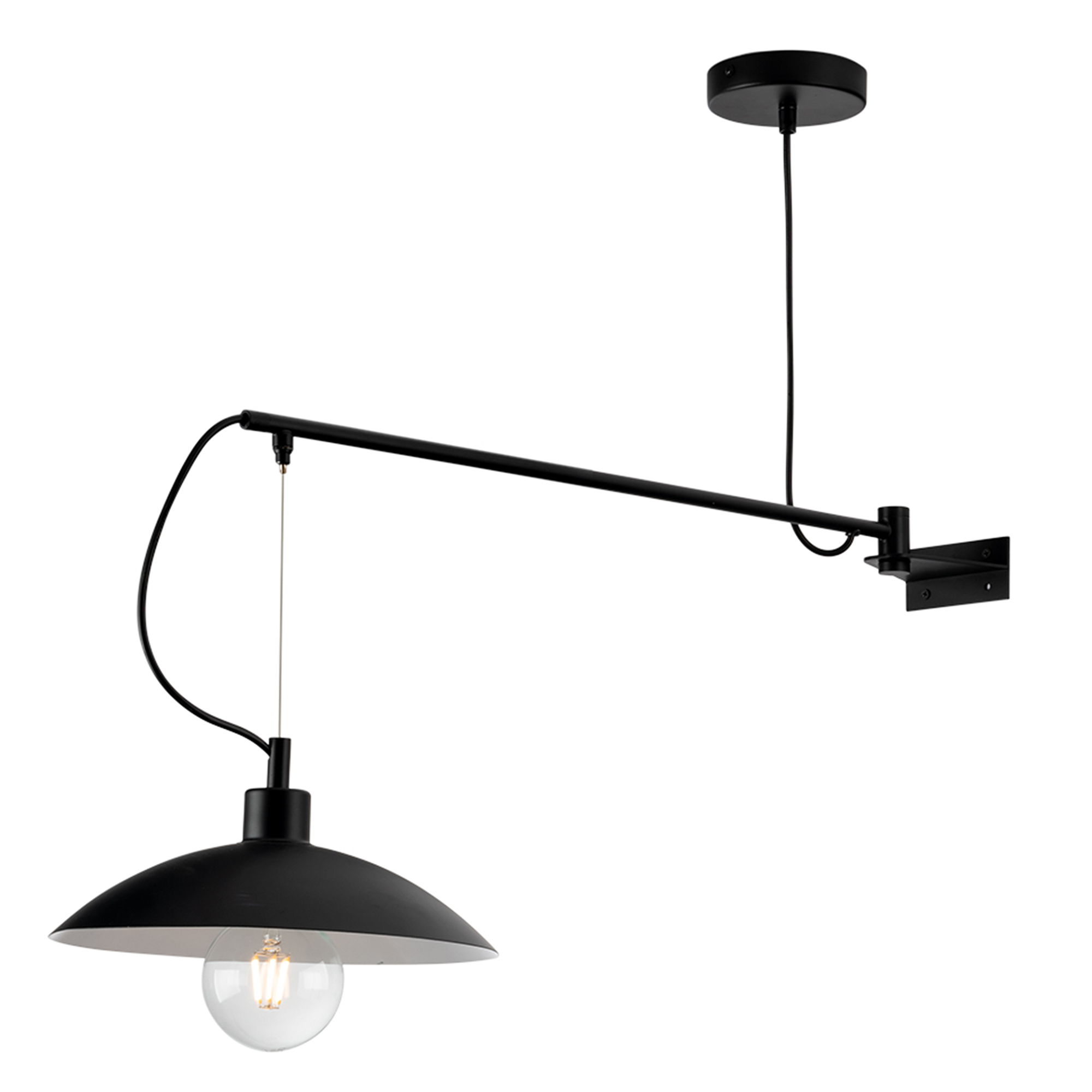 ELDORADO wall light in black metal, pendant style - Luce Ambiente e Design