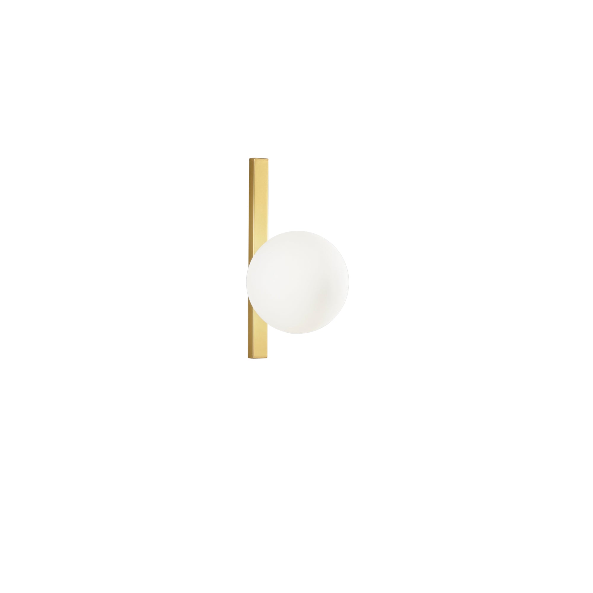 ENOIRE wall light in gold metal with white glass diffuser - Luce Ambiente e Design