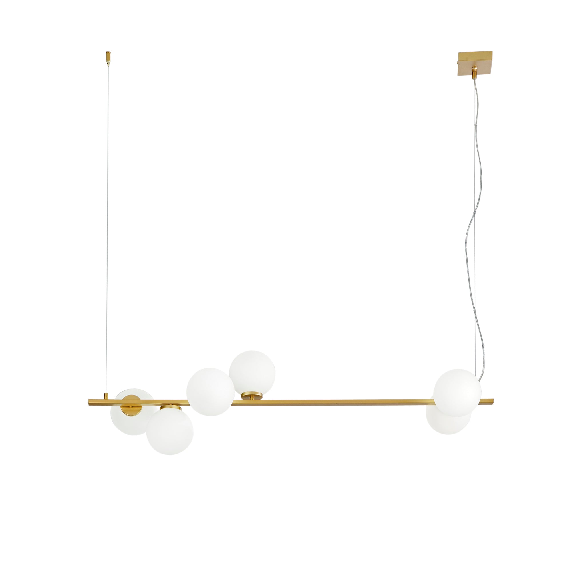 ENOIRE pendant light in black metal with white glass diffusers - Luce Ambiente e Design