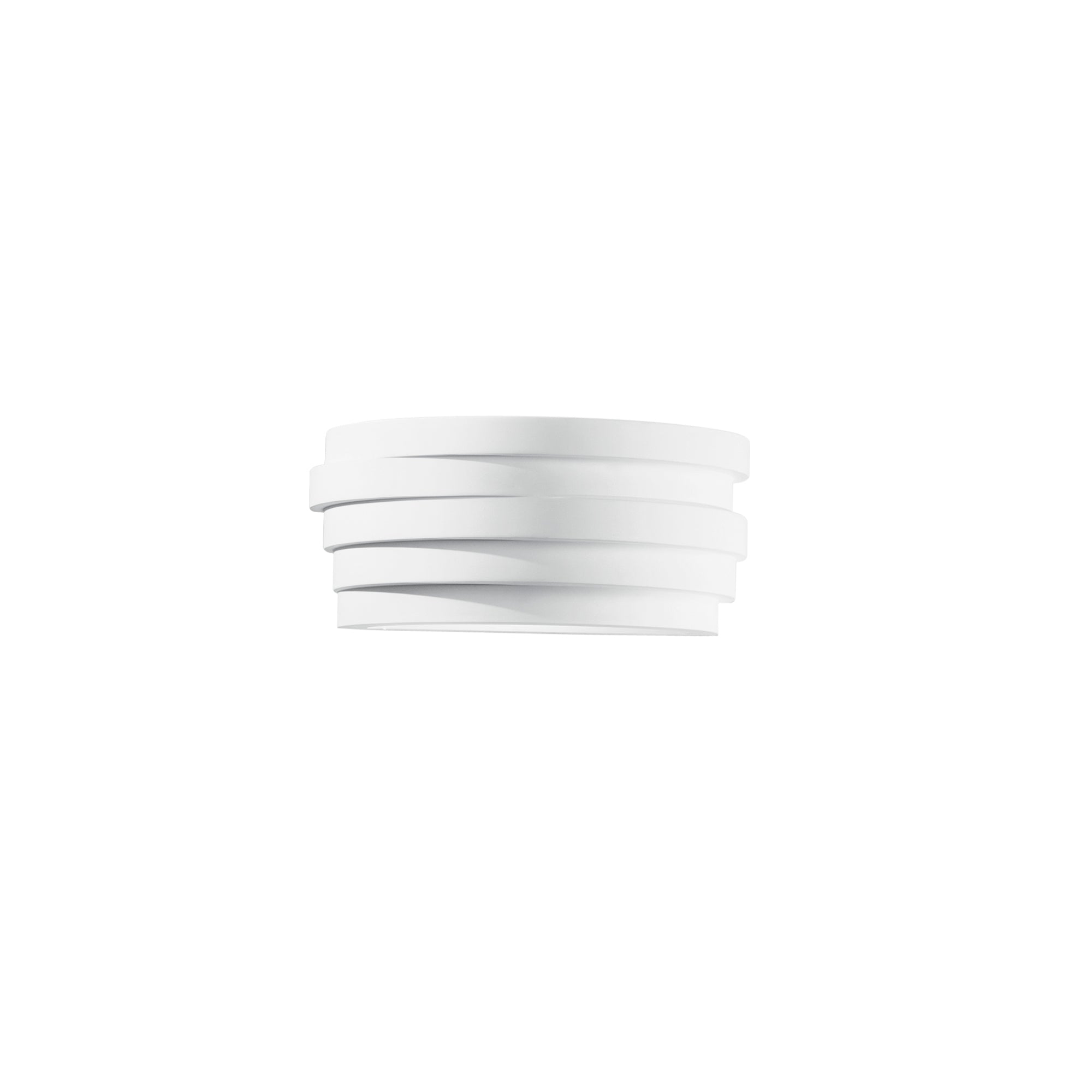 FLOW curved wall light in paintable plaster with up-and-down light - Luce Ambiente e Design