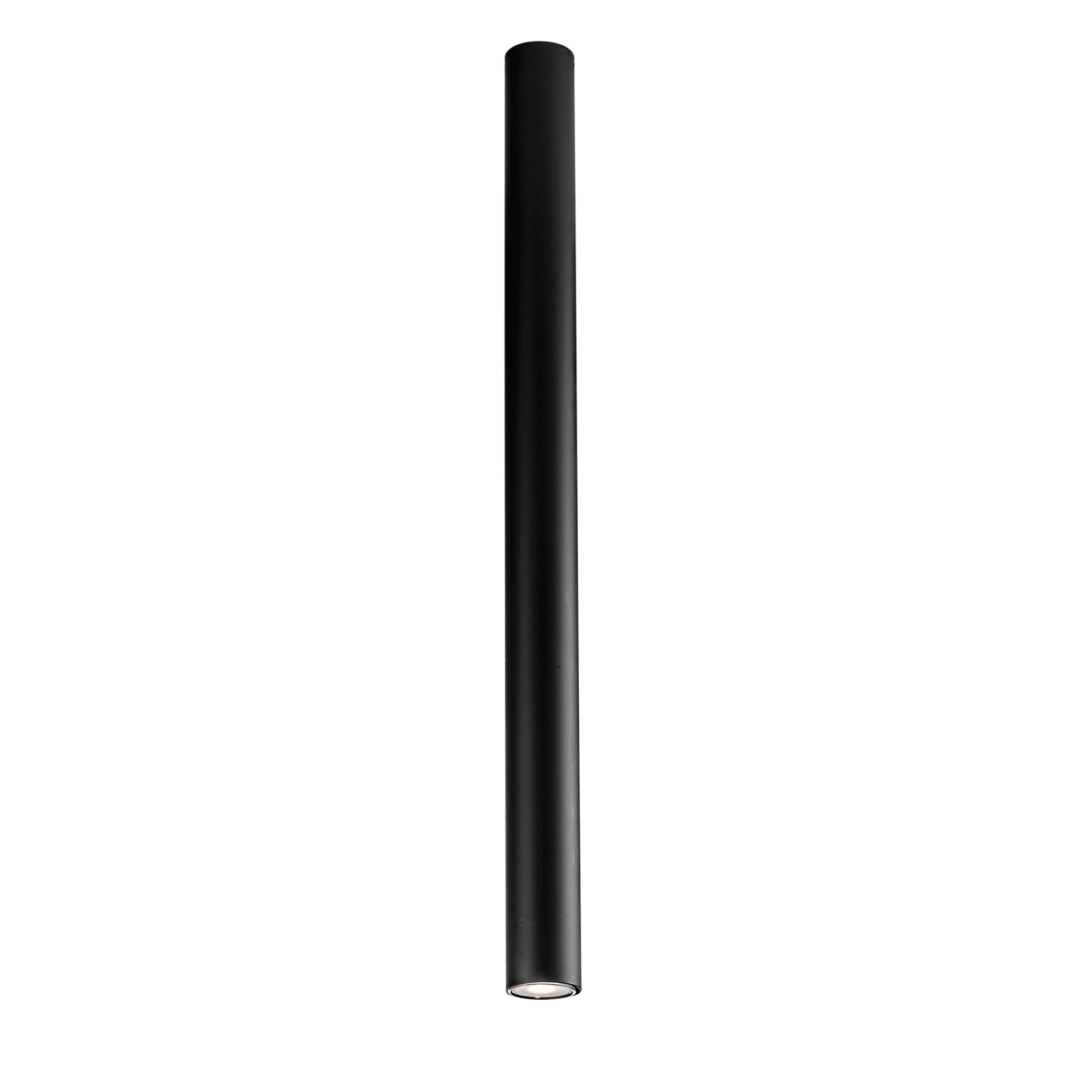 FLUKE cylindrical ceiling light in black metal 75 cm - Luce Ambiente e Design