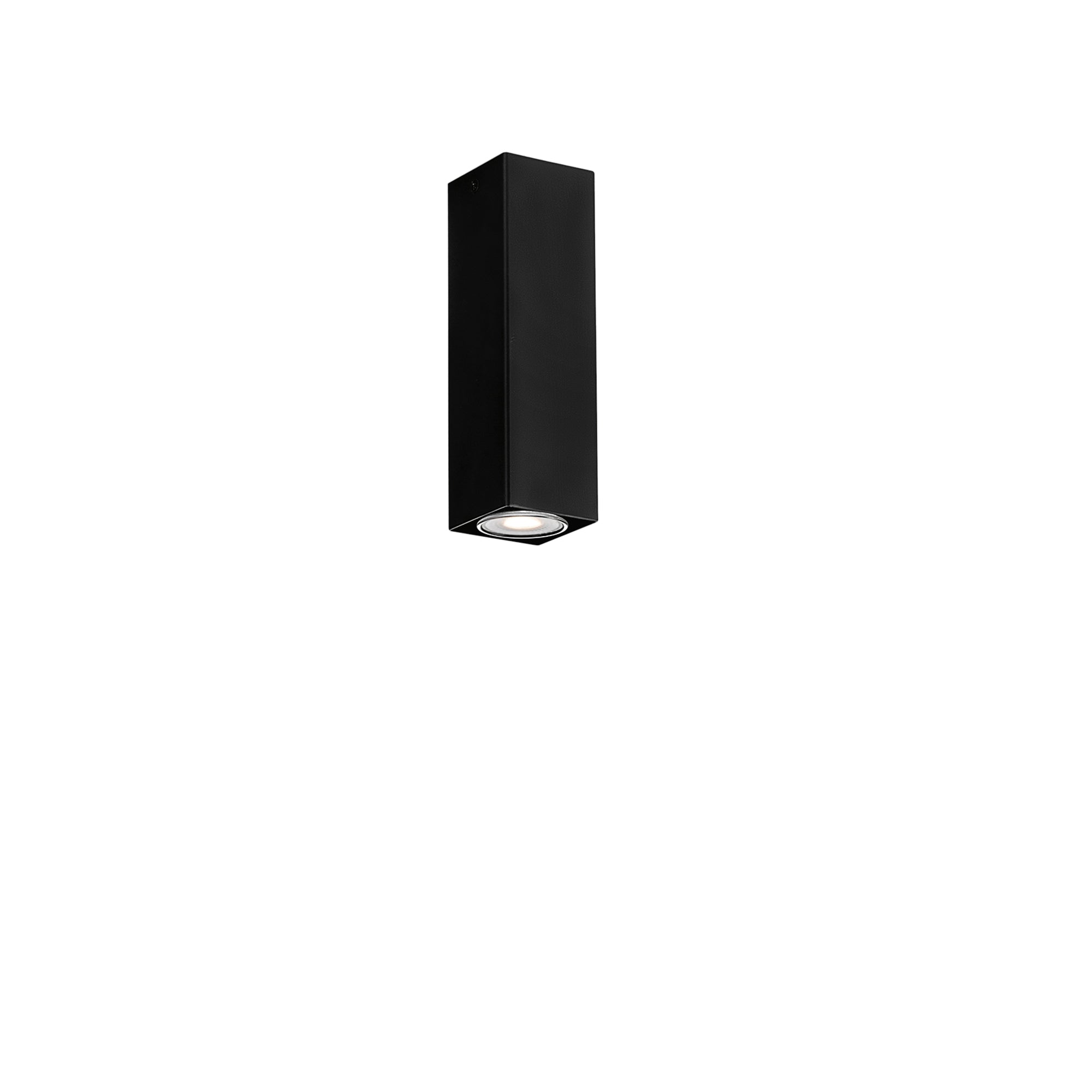 FLUKE square ceiling light in black metal 20 cm - Luce Ambiente e Design