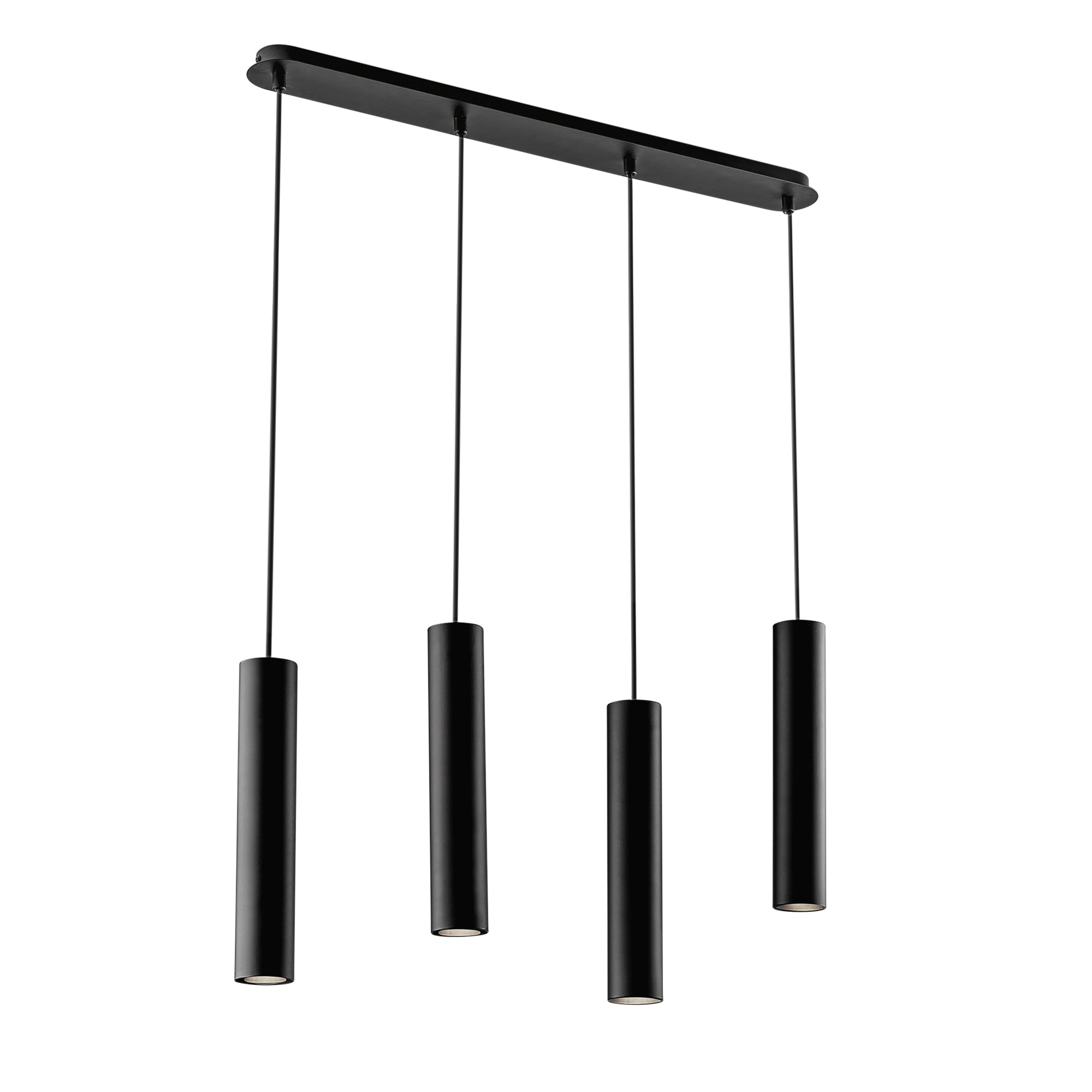 FLUKE pendant light with four lights in black metal - Luce Ambiente e Design