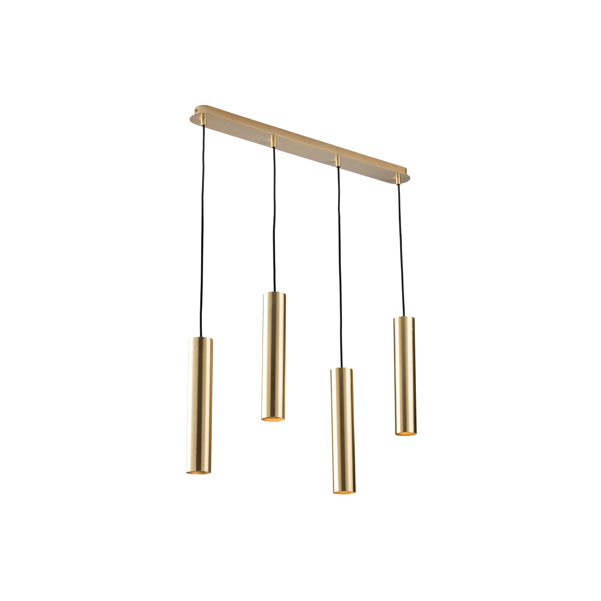 FLUKE pendant light with four lights in gold metal - Luce Ambiente e Design