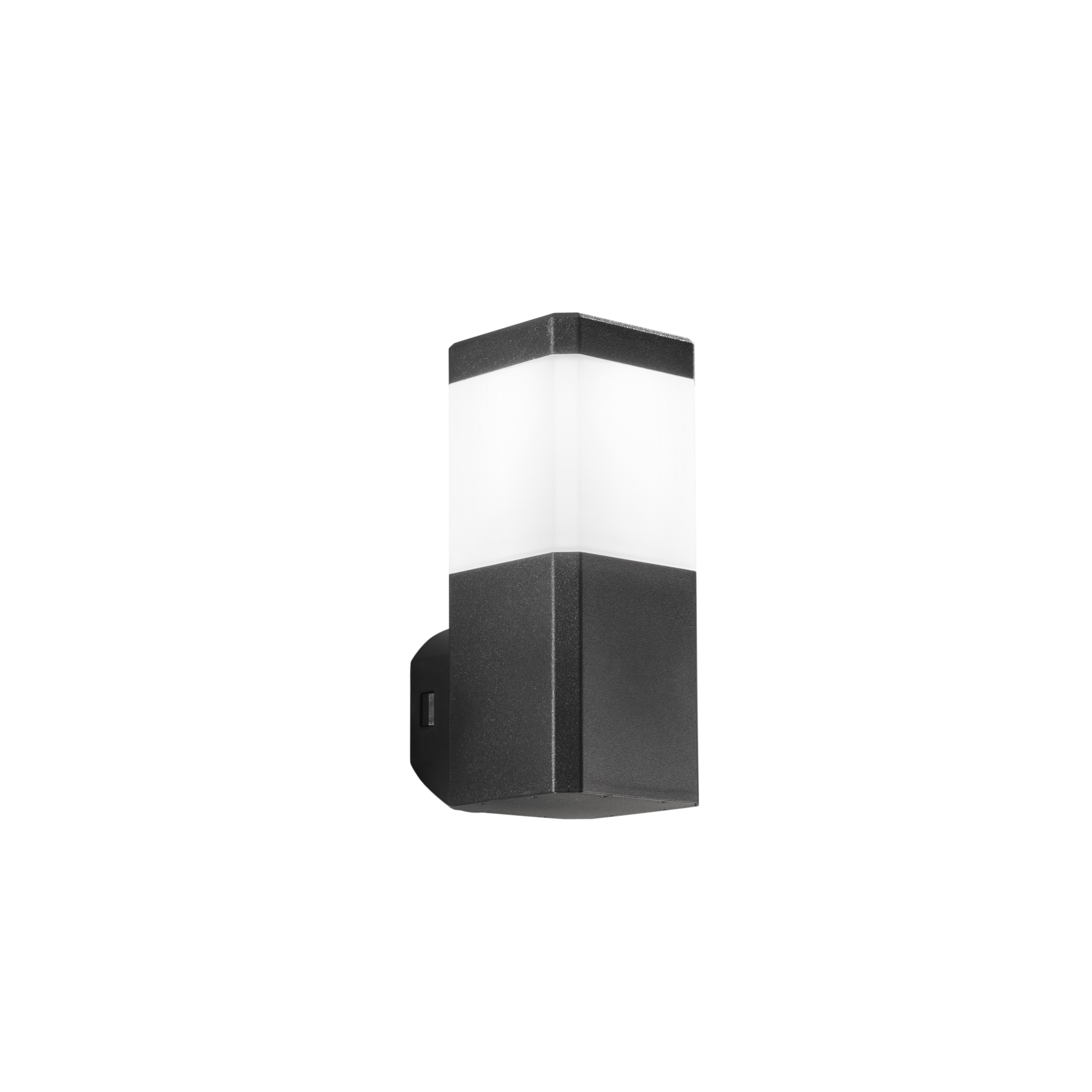 FOCUS square black outdoor wall light salt-resistant - Intec