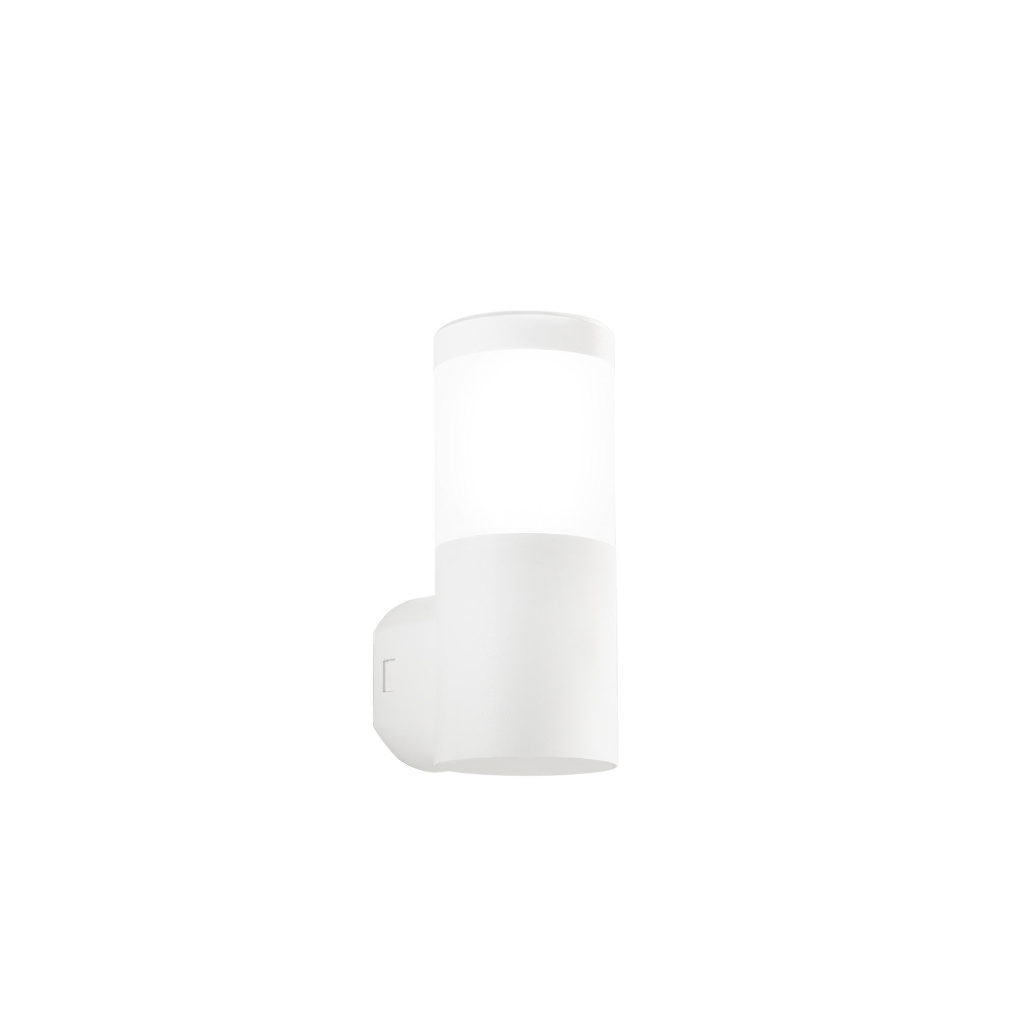 FOCUS round white outdoor wall light salt-resistant - Intec