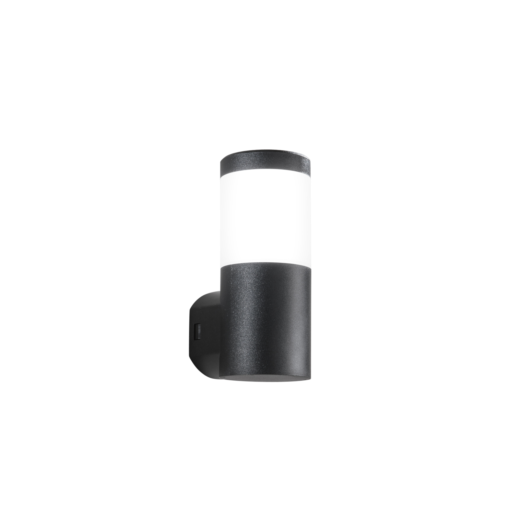 FOCUS round black outdoor wall light salt-resistant - Intec