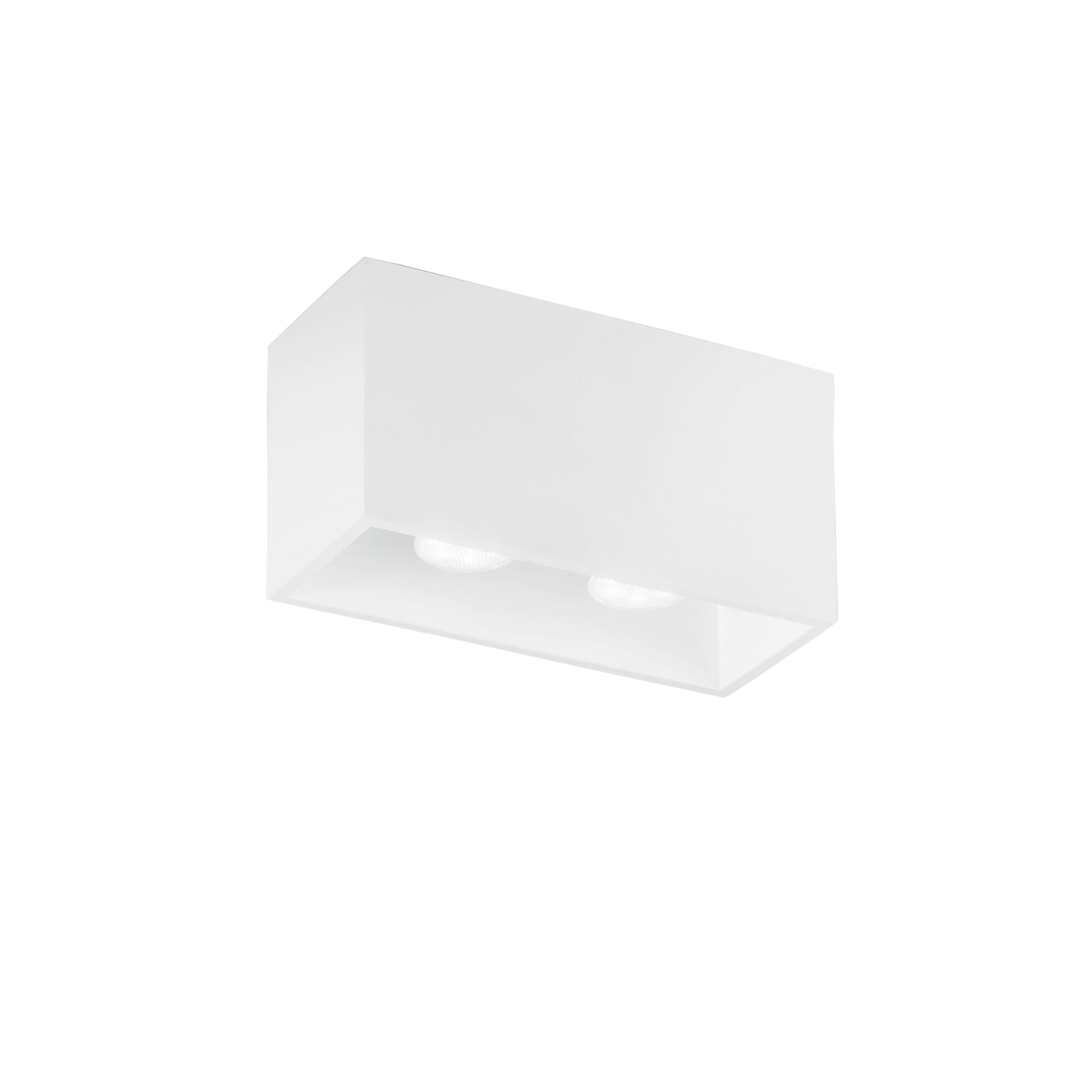 FOSTER ceiling light in paintable white plaster with two light points - Luce Ambiente e Design